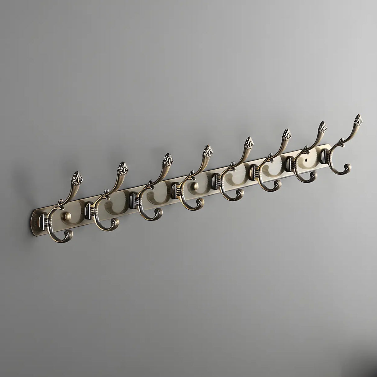 Wall-Mounted Metal Bronze Decorative Coat Rack with Hooks Image - 29