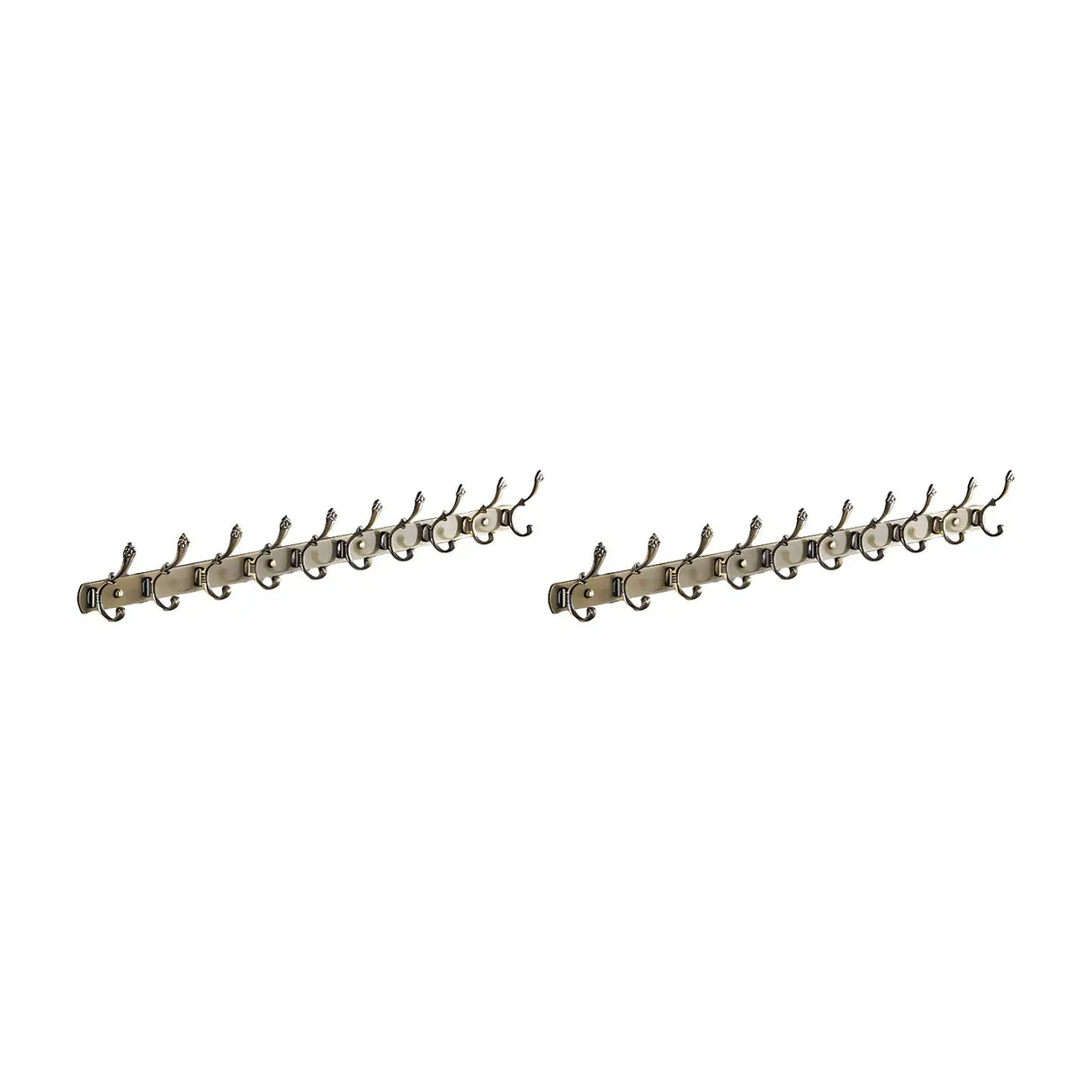 Wall-Mounted Metal Bronze Decorative Coat Rack with Hooks Image - 33