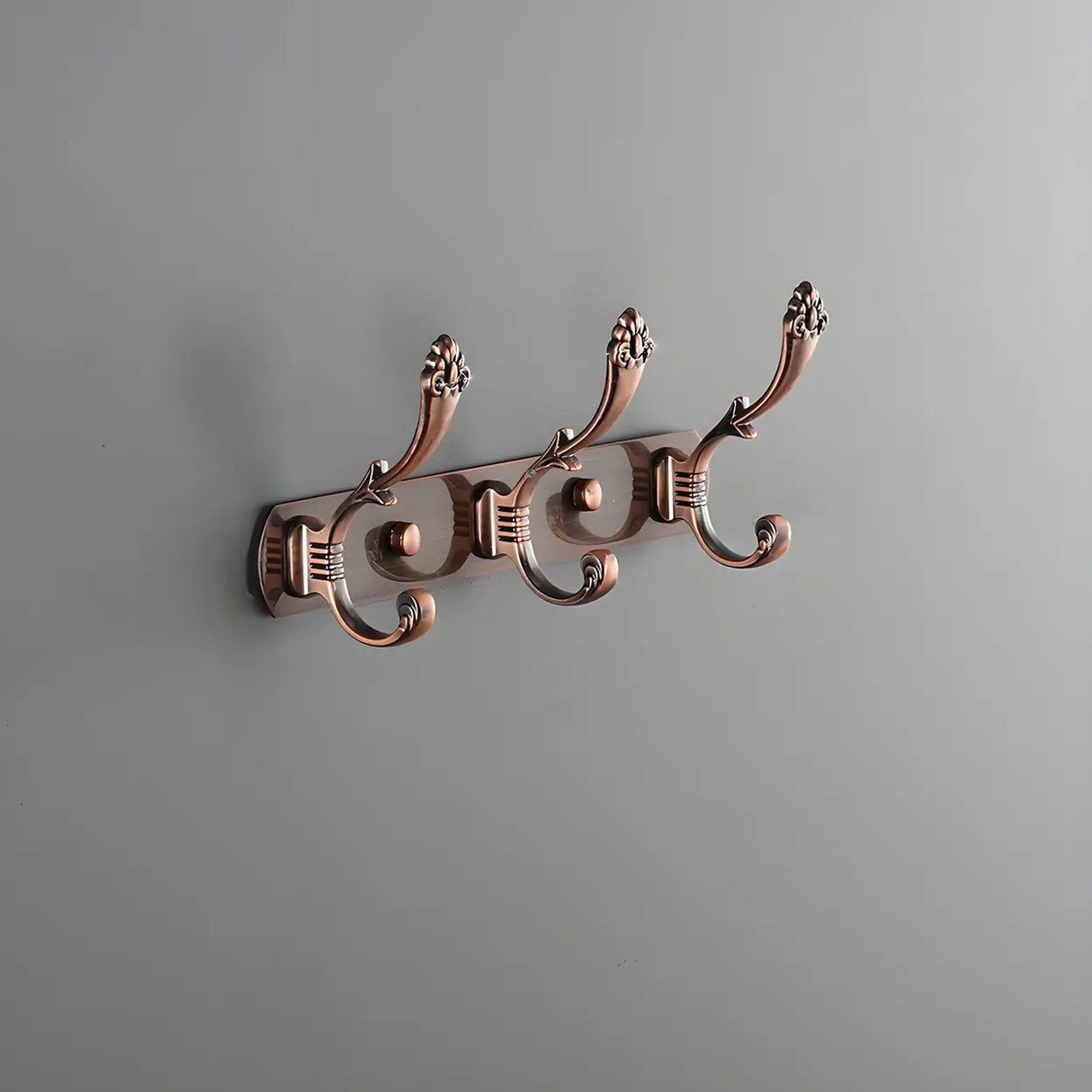 Wall-Mounted Metal Bronze Decorative Coat Rack with Hooks Image - 35
