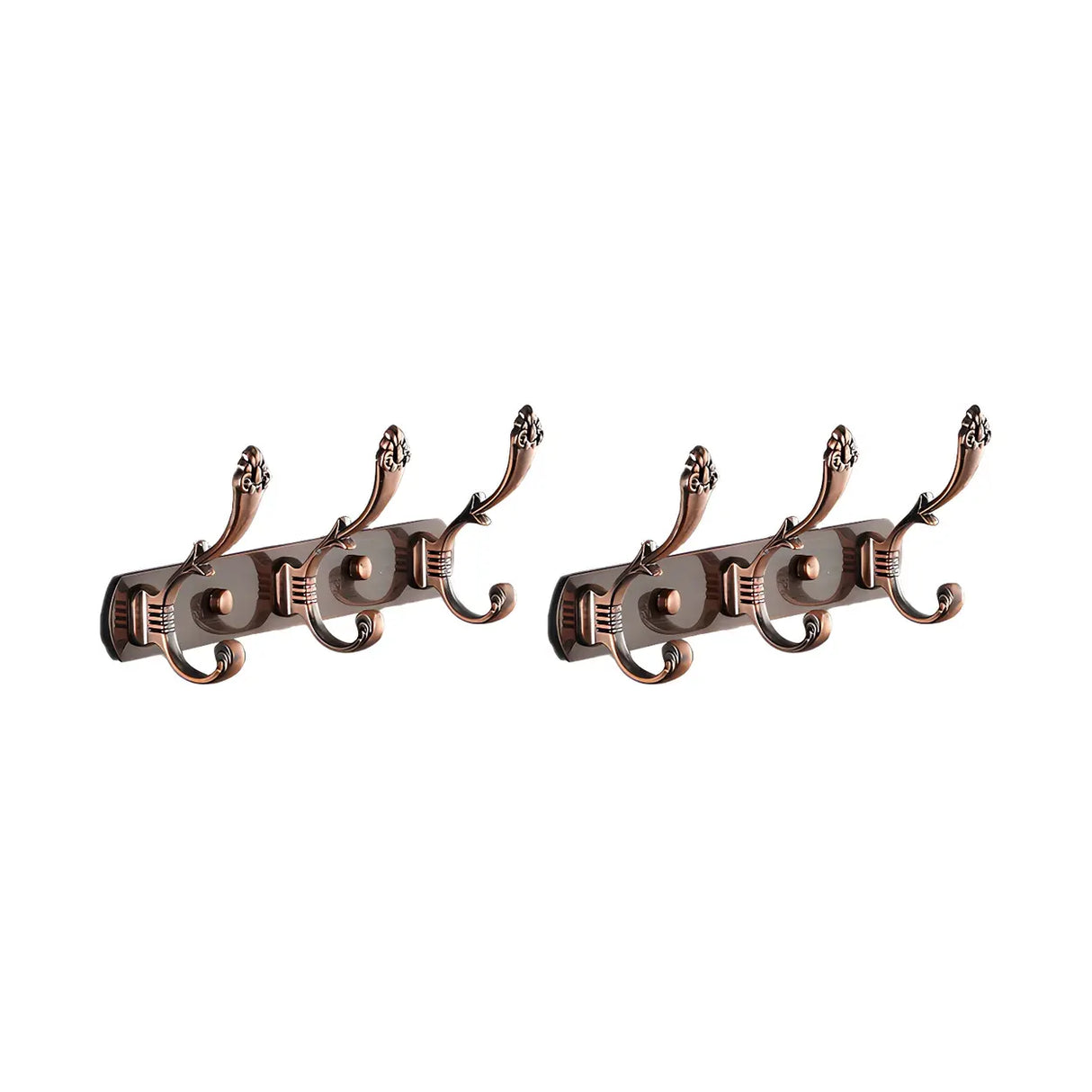Wall-Mounted Metal Bronze Decorative Coat Rack with Hooks Image - 36