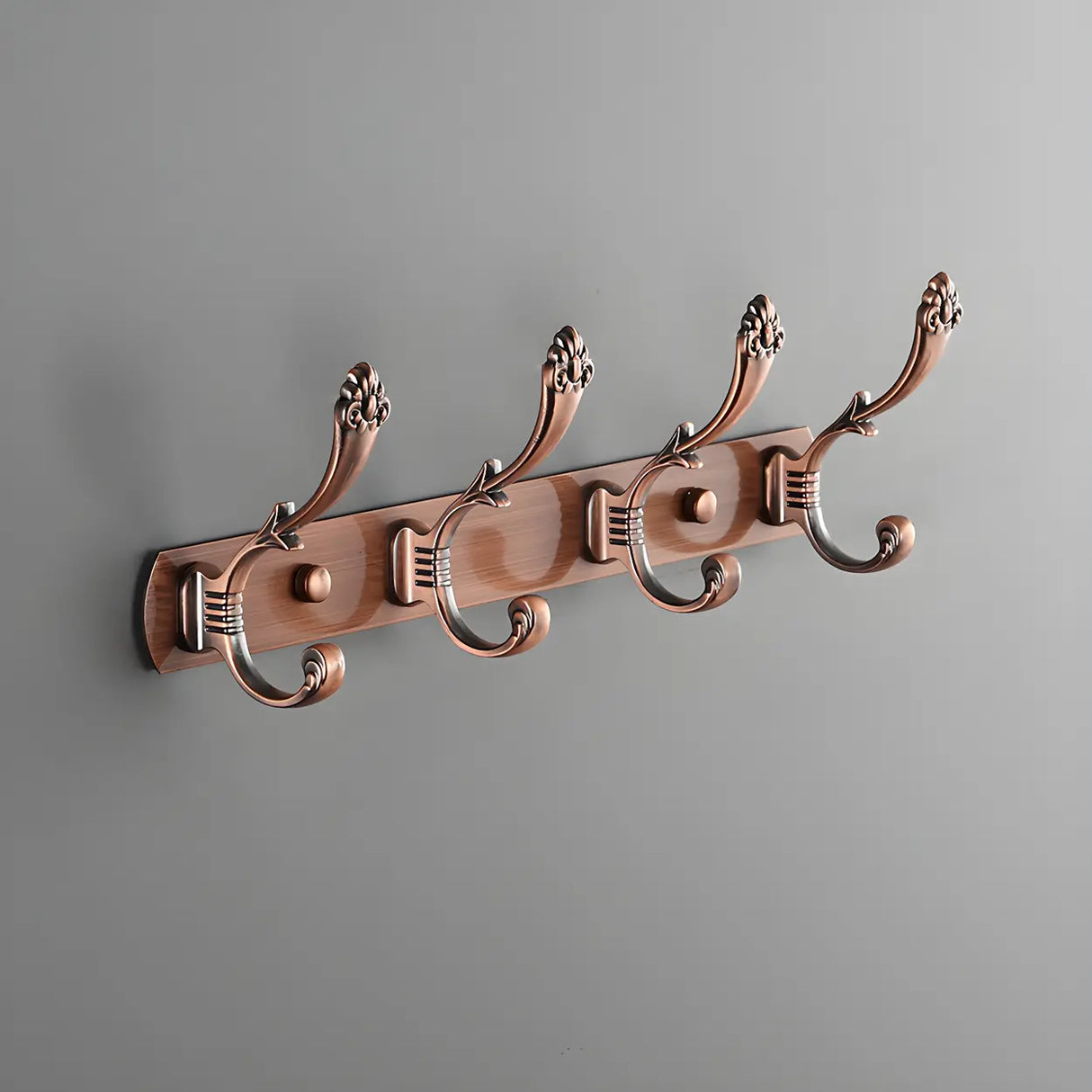 Wall-Mounted Metal Bronze Decorative Coat Rack with Hooks Image - 38