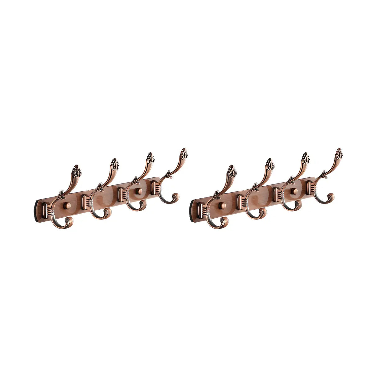 Wall-Mounted Metal Bronze Decorative Coat Rack with Hooks Image - 39