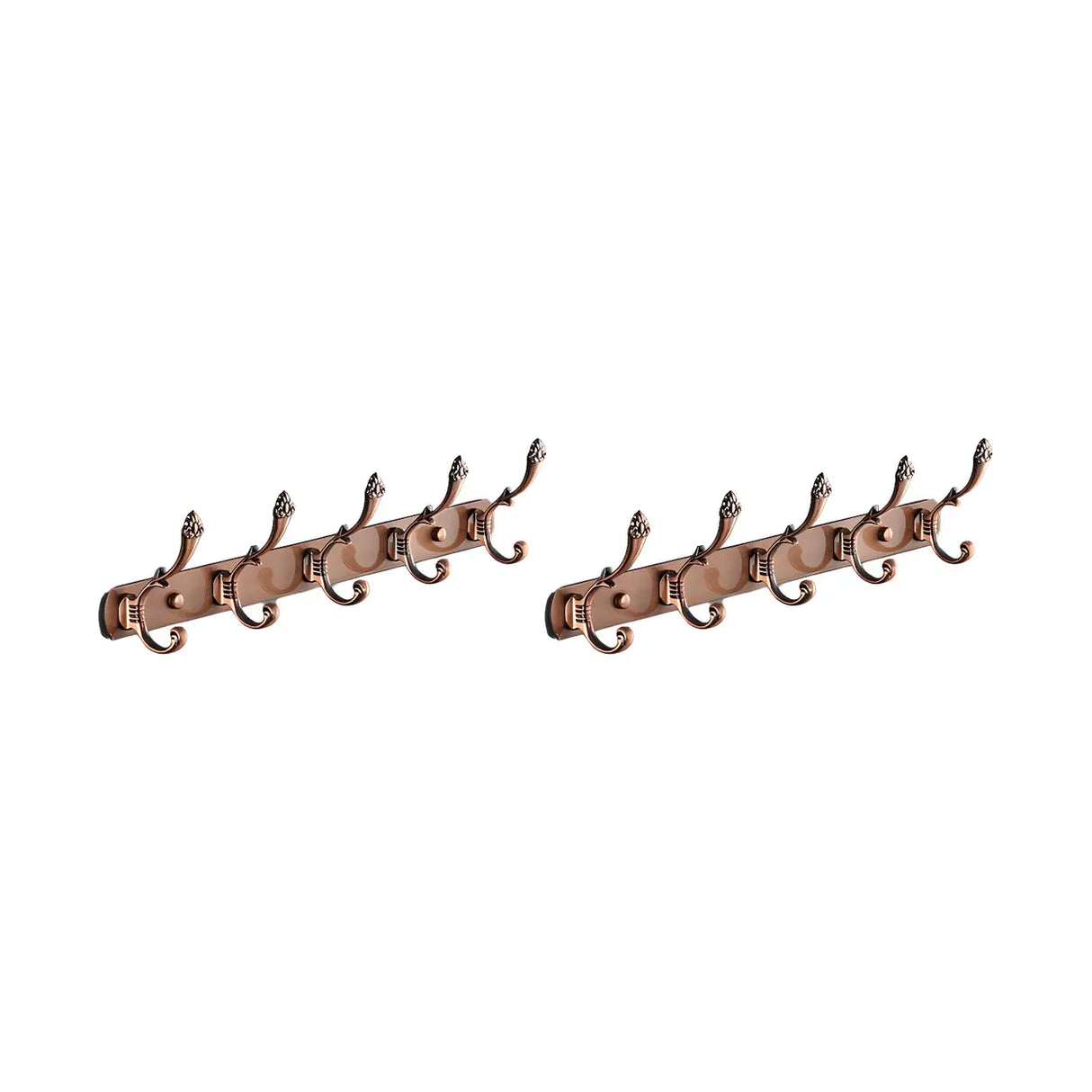 Wall-Mounted Metal Bronze Decorative Coat Rack with Hooks Image - 41