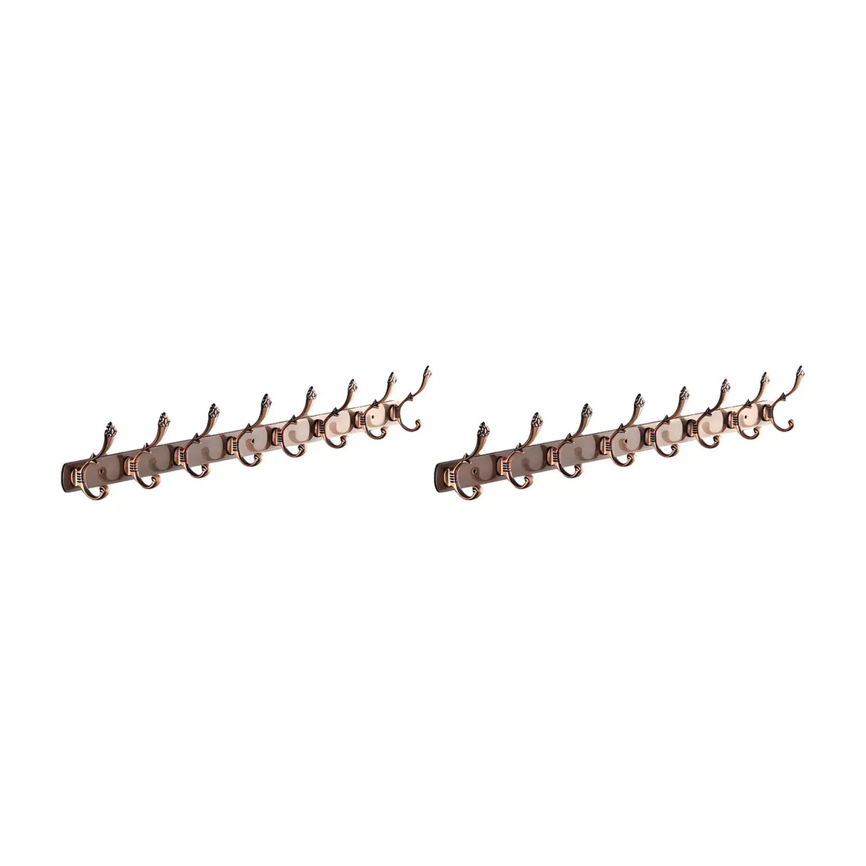 Wall-Mounted Metal Bronze Decorative Coat Rack with Hooks Image - 46