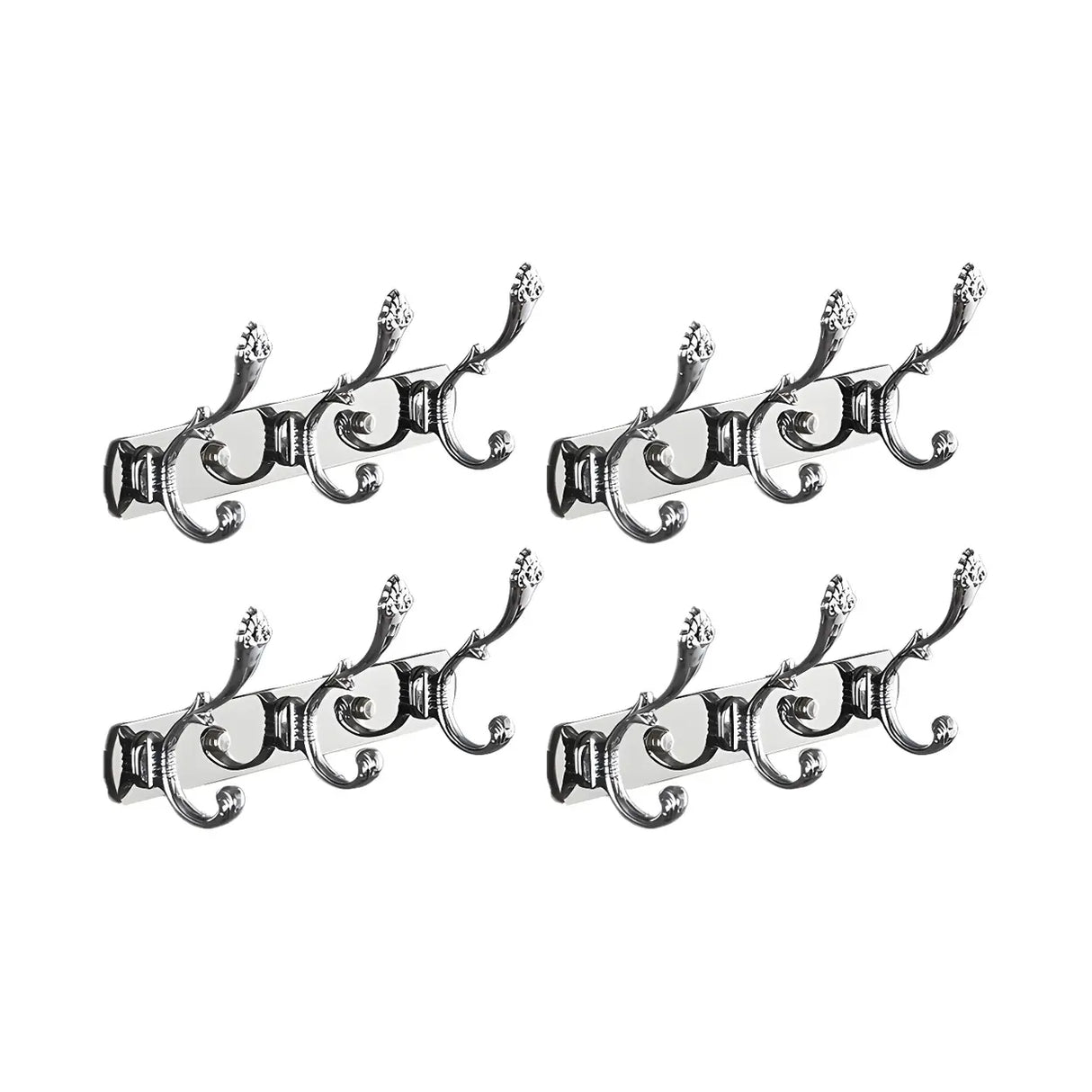 Wall-Mounted Metal Bronze Decorative Coat Rack with Hooks Image - 53