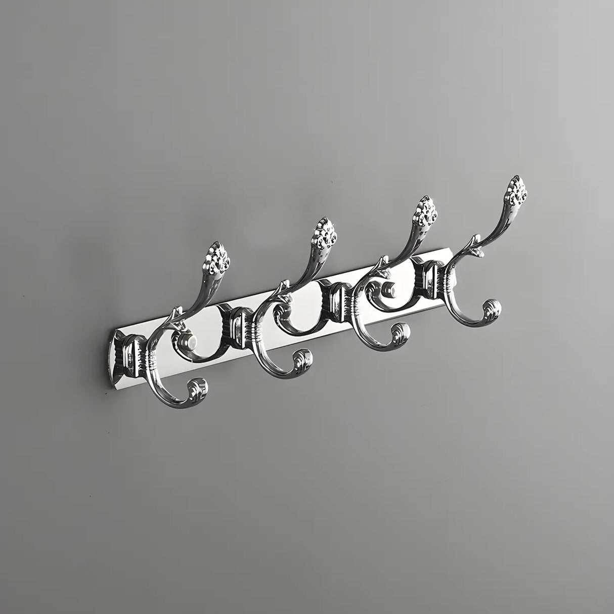 Wall-Mounted Metal Bronze Decorative Coat Rack with Hooks Image - 54
