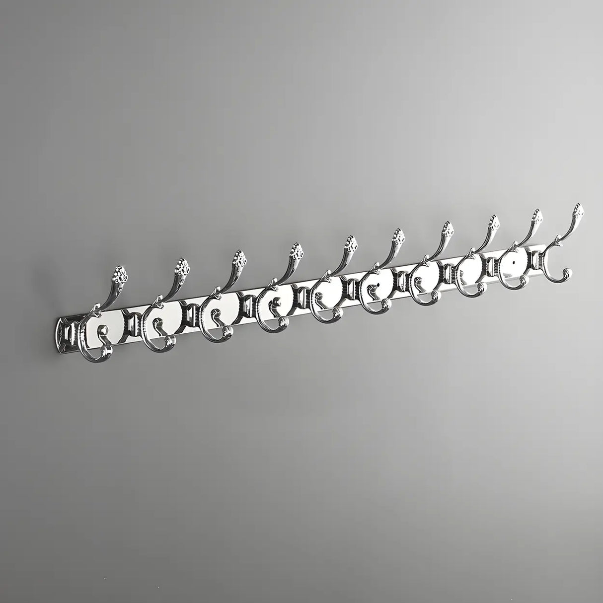 Wall-Mounted Metal Bronze Decorative Coat Rack with Hooks Image - 60