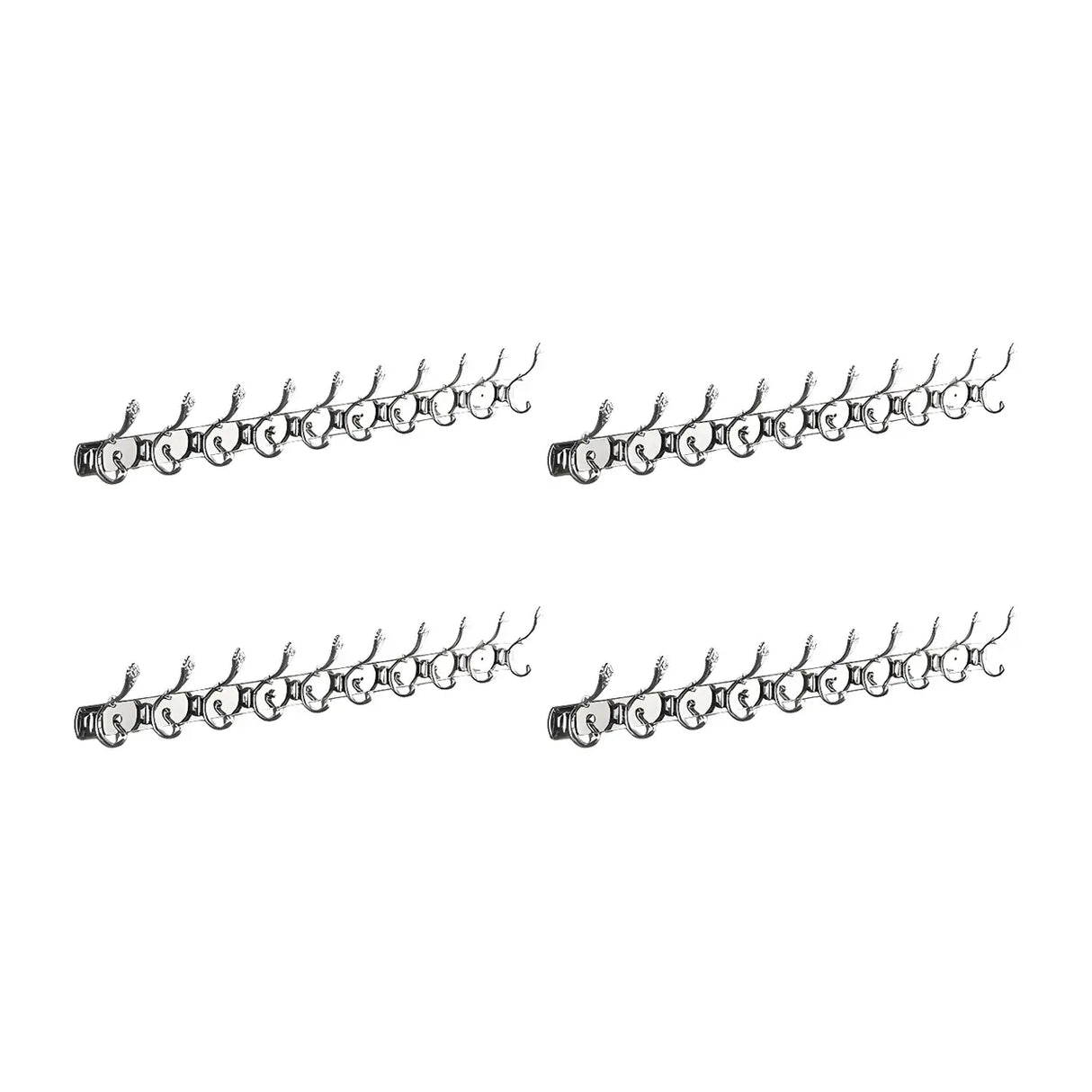 Wall-Mounted Metal Bronze Decorative Coat Rack with Hooks Image - 62