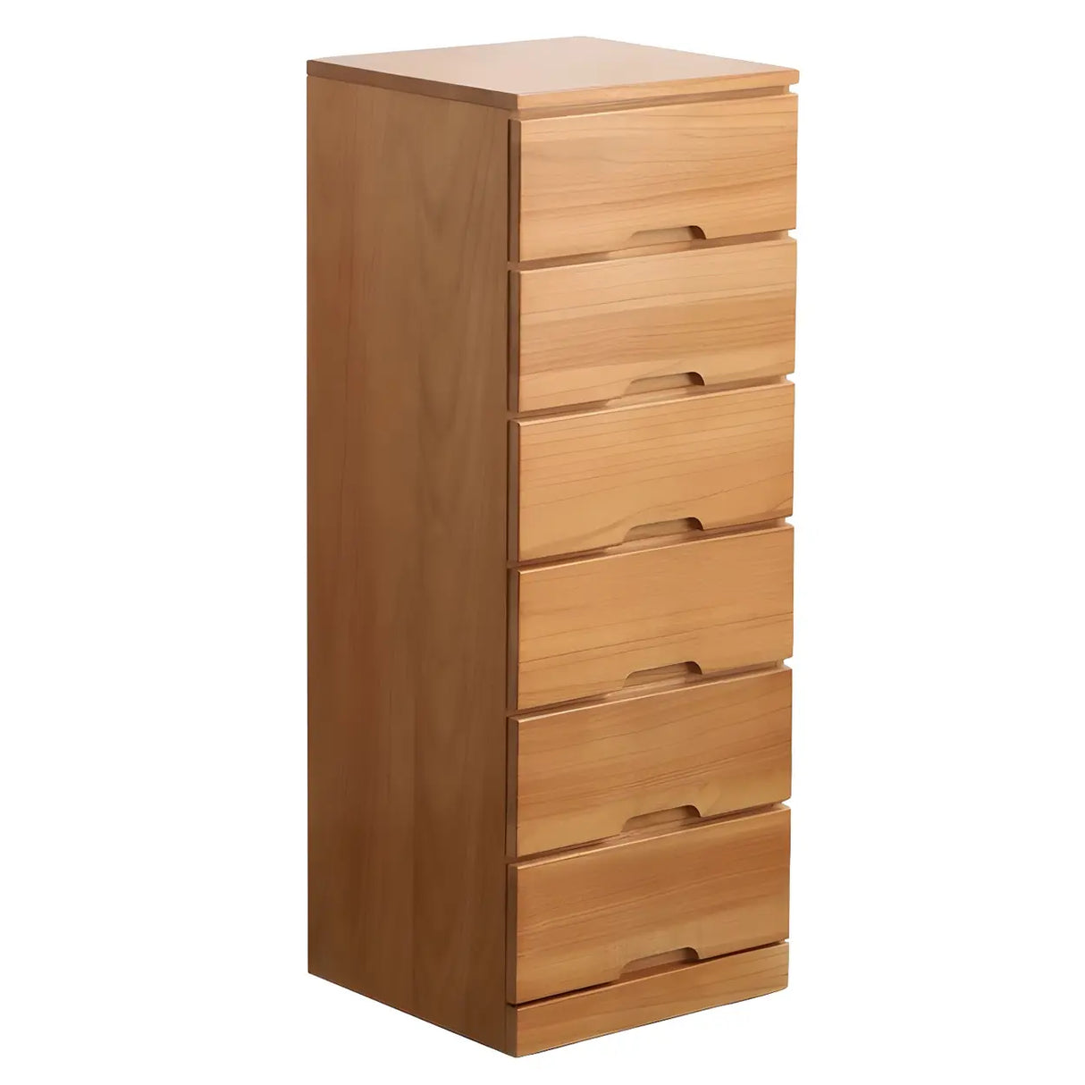 Walnut Finish Wood Step Design Chest with Drawers Image - 21