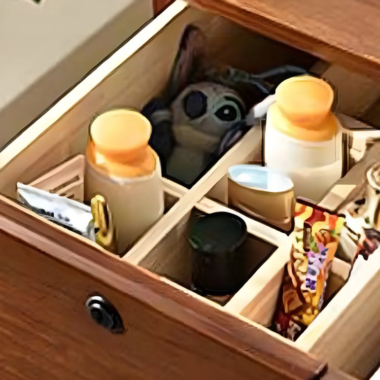 Walnut Finish Wooden Dresser with Soft-Close Drawers Image - 14