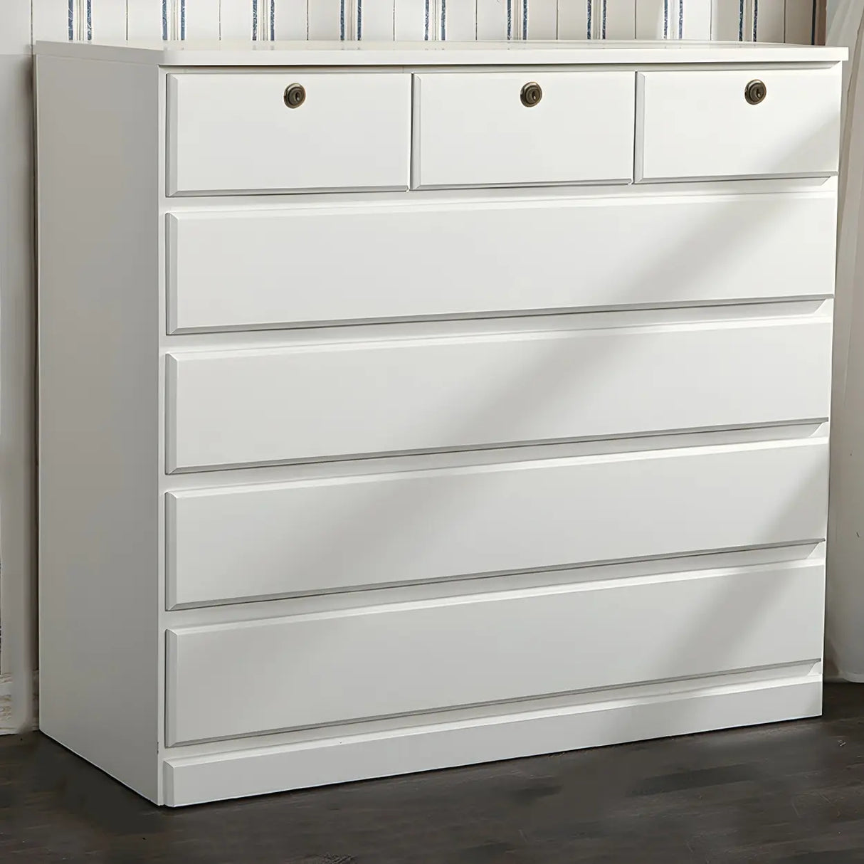 Walnut Finish Wooden Dresser with Soft-Close Drawers Image - 21