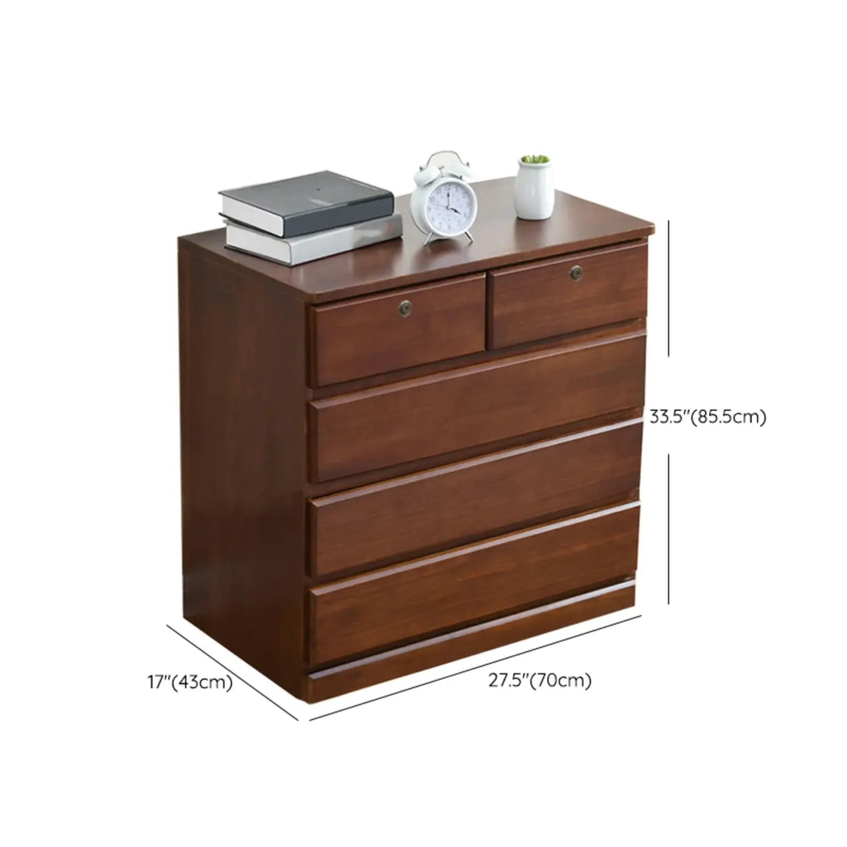 Walnut Finish Wooden Dresser with Soft-Close Drawers Image - 29