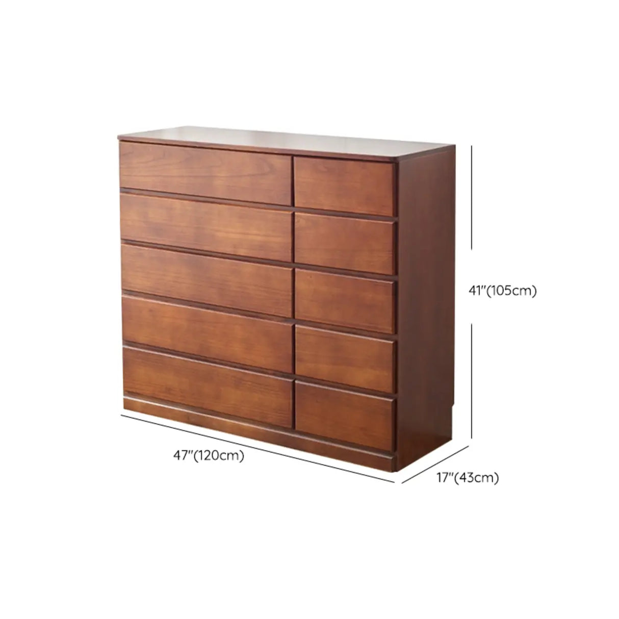 Walnut Finish Wooden Dresser with Soft-Close Drawers Image - 31
