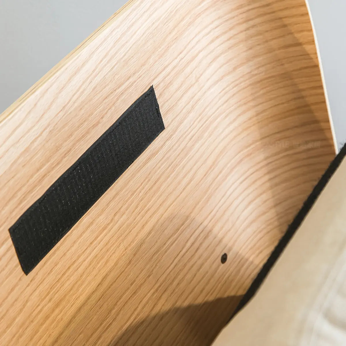 Walnut Oak Four Legs Linen Cushion Back Lounge Chair Image - 13