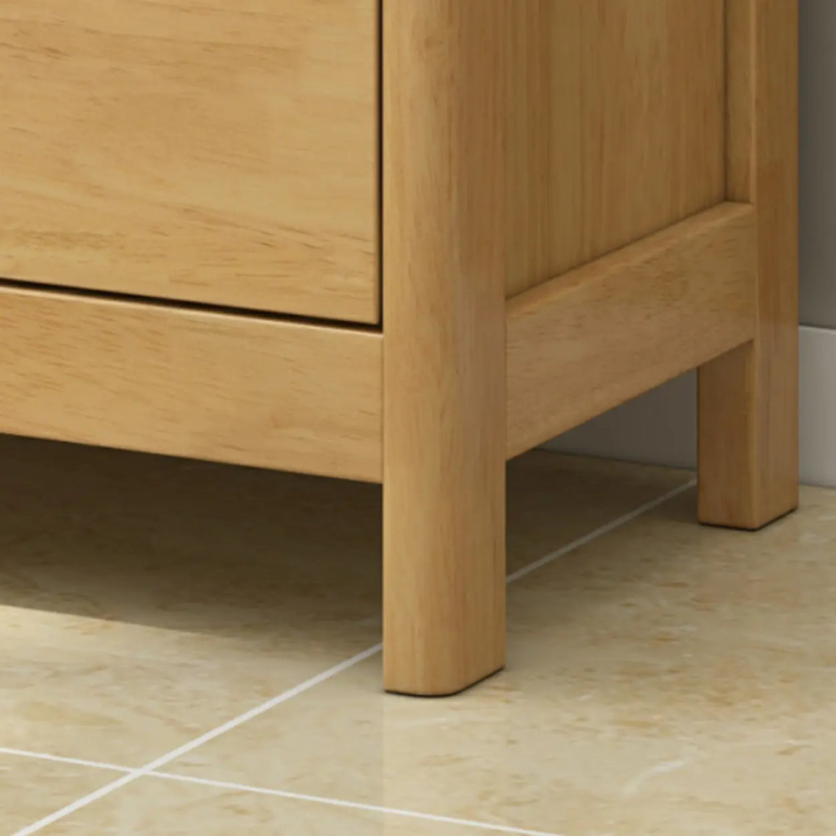 Walnut White Solid Wood Drawers Dresser for Bedroom Image - 18