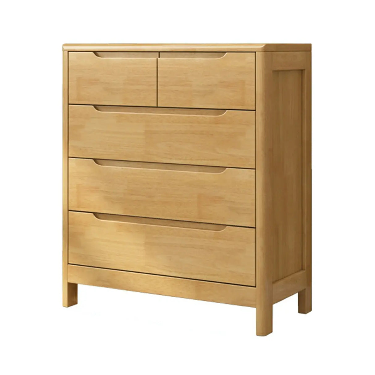 Walnut White Solid Wood Drawers Dresser for Bedroom Image - 20