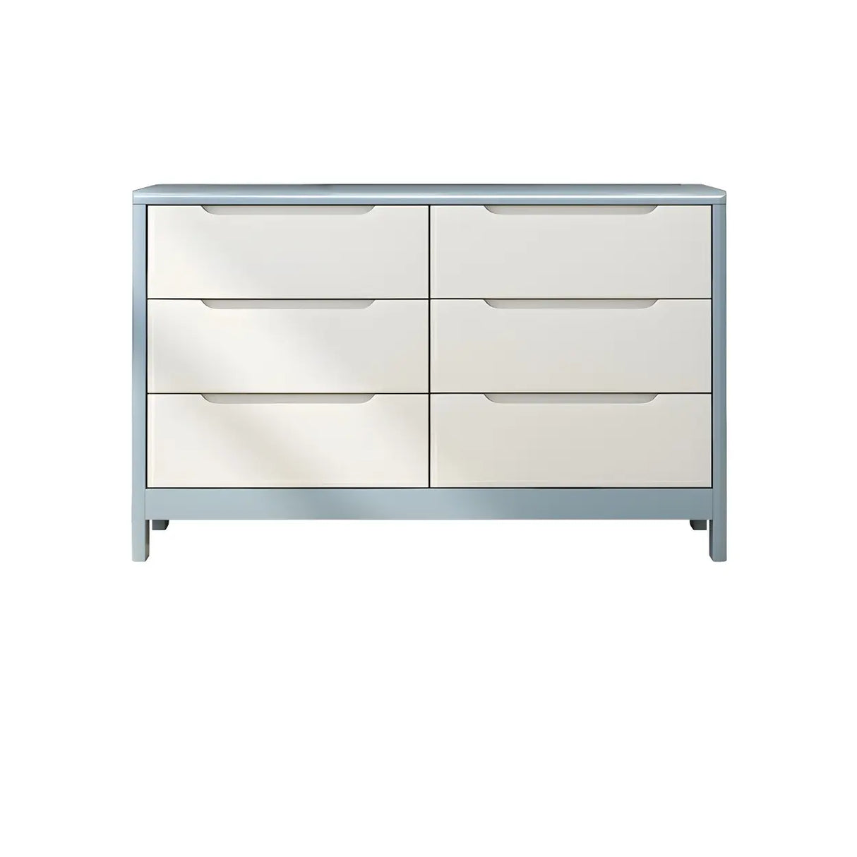 Walnut White Solid Wood Drawers Dresser for Bedroom Image - 4