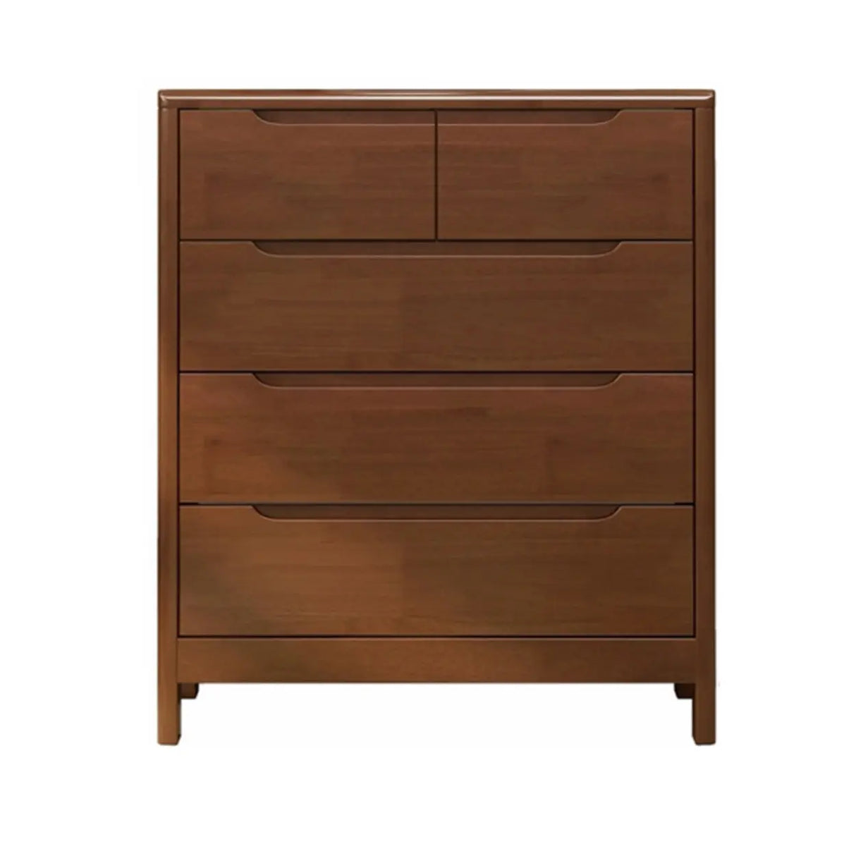 Walnut White Solid Wood Drawers Dresser for Bedroom Image - 9