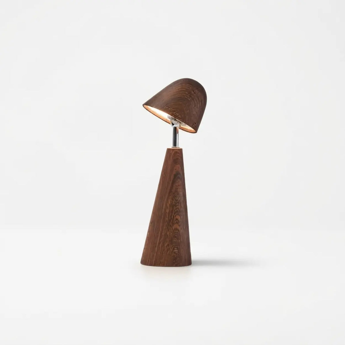 8.2"W*3.9"D*19.2"H Walnut Walnut Wood Grain Ceramic Touch Dimmable LED Table Lamp Image - 2