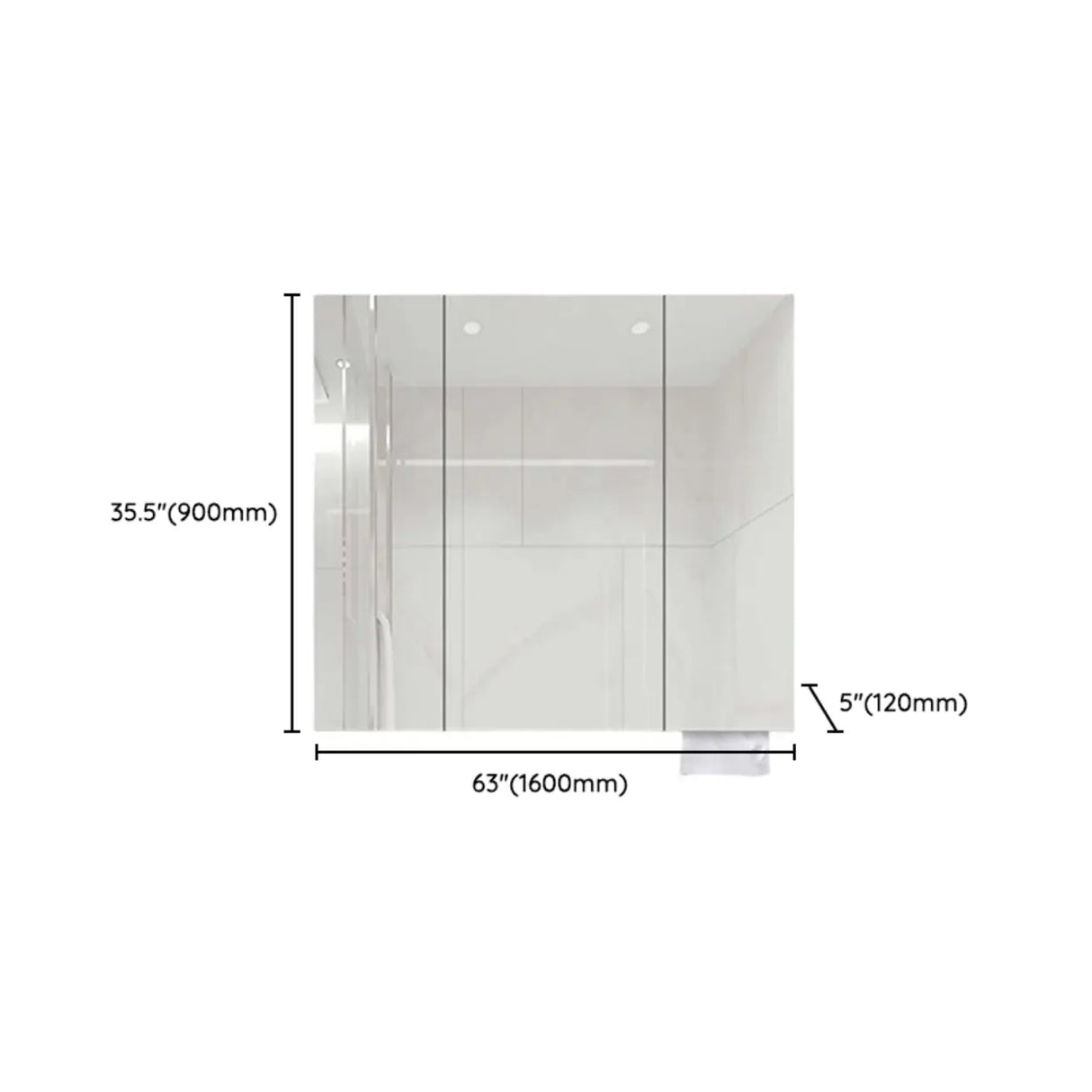 Water Resistant Aluminum Mirror Small Medicine Cabinet