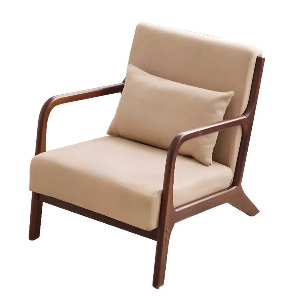 Water Resistant Cotton Linen Pillow Back Accent Chair Image - 6