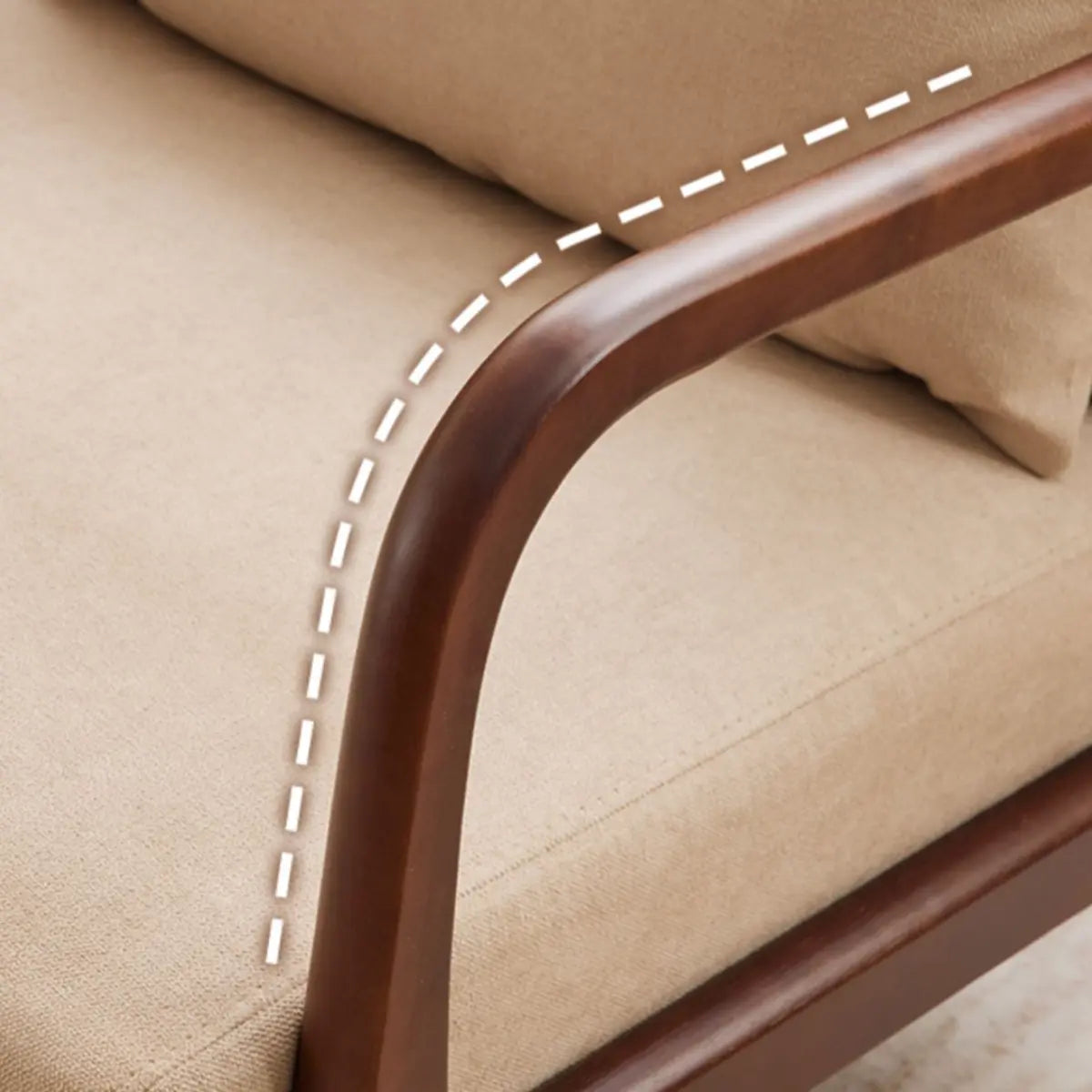 Water Resistant Cotton Linen Pillow Back Accent Chair Image - 8