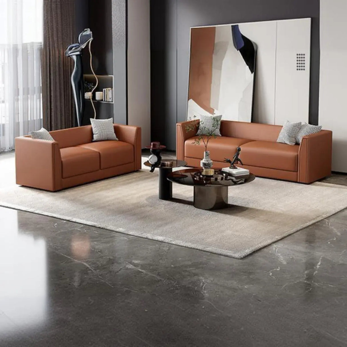 Water Resistant Flared Arm Cushion Back Pillow Sofa Image - 1