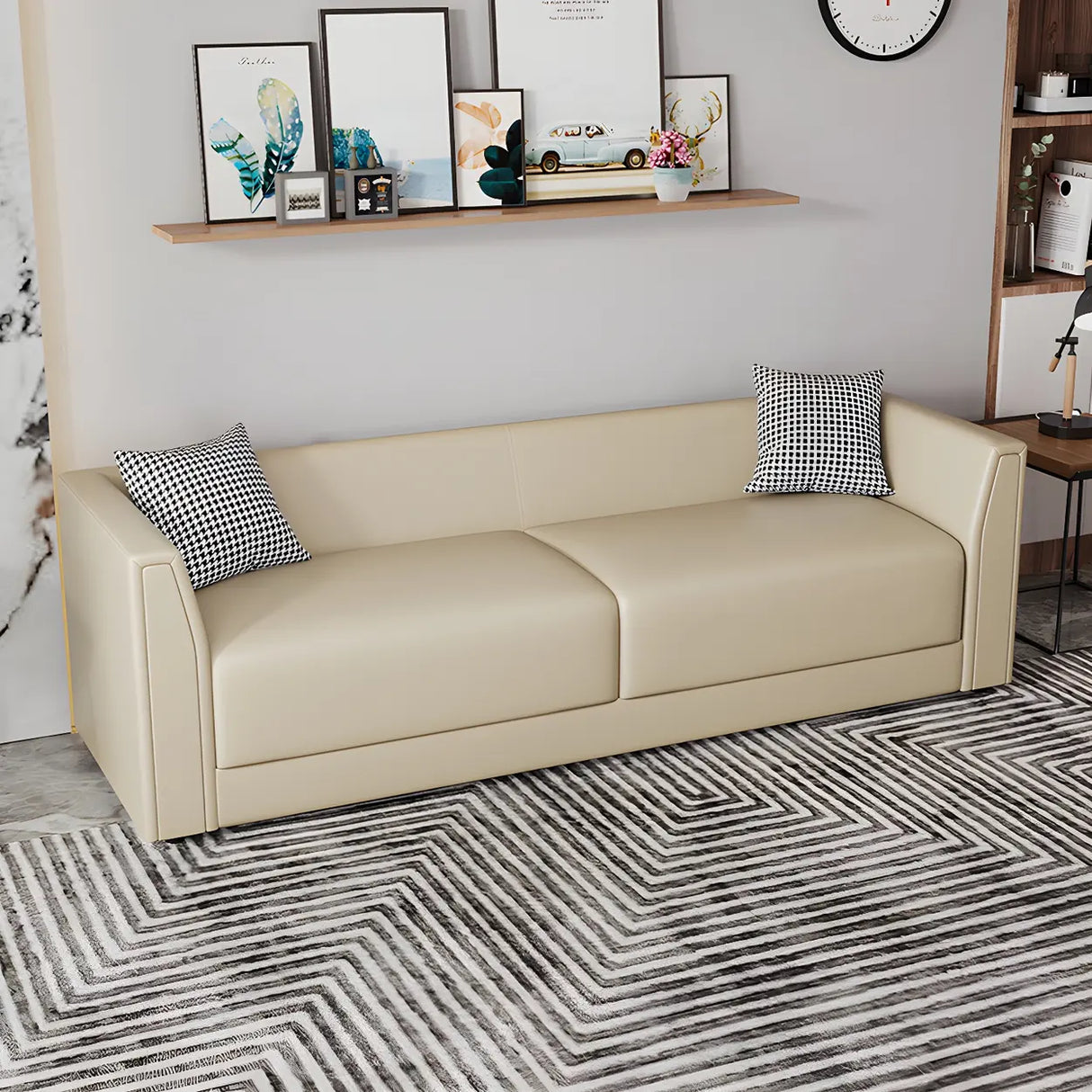 Water Resistant Flared Arm Cushion Back Pillow Sofa Image - 10