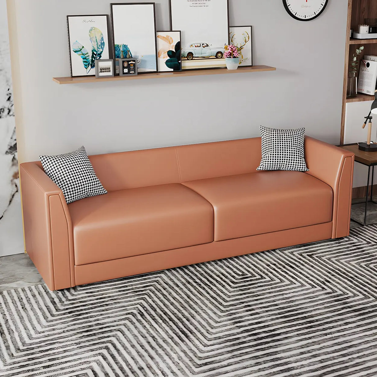 Water Resistant Flared Arm Cushion Back Pillow Sofa Image - 11