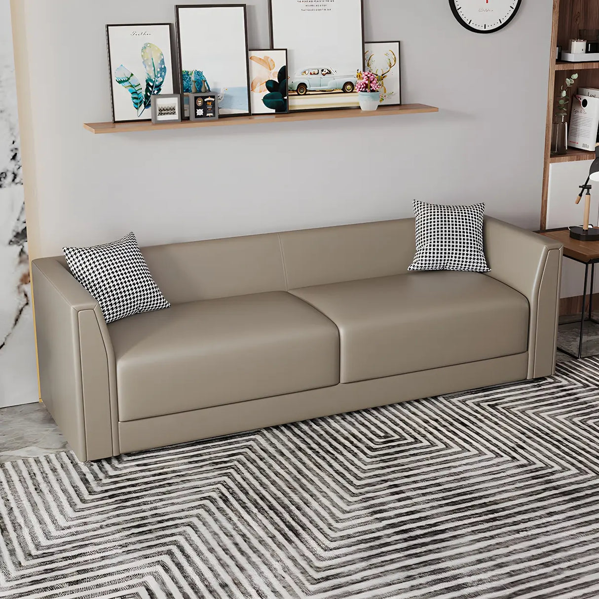 Water Resistant Flared Arm Cushion Back Pillow Sofa Image - 13