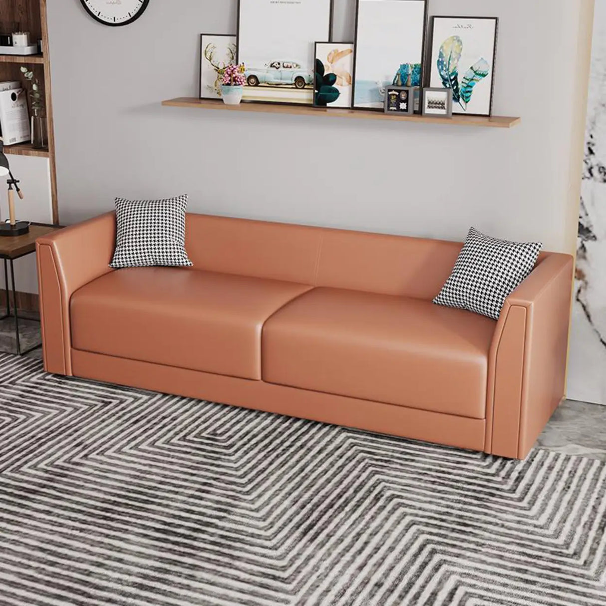 Water Resistant Flared Arm Cushion Back Pillow Sofa Image - 2