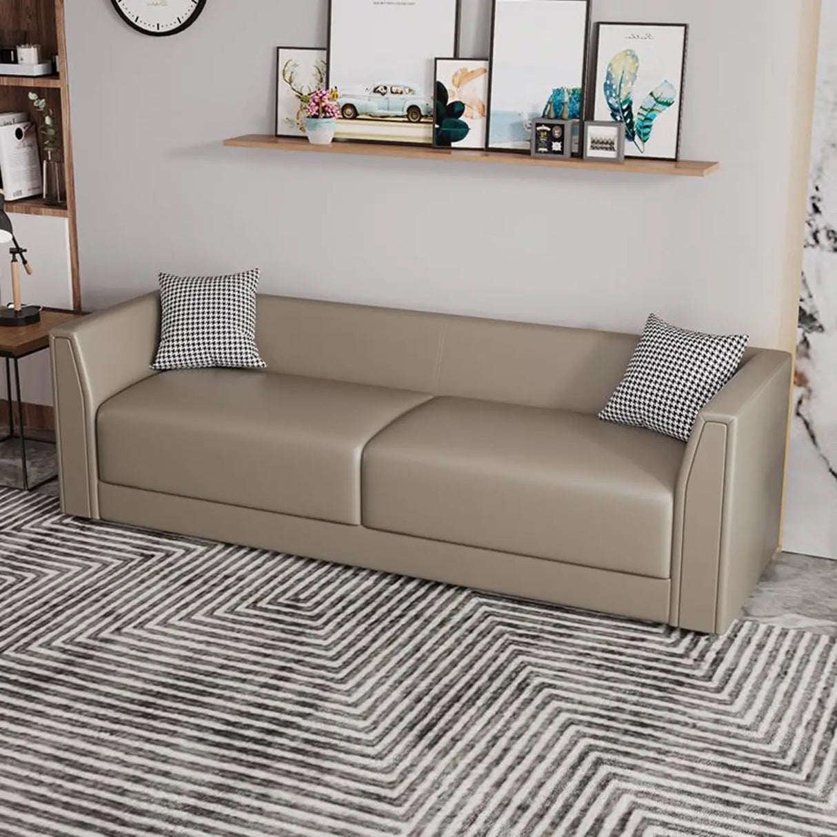 Water Resistant Flared Arm Cushion Back Pillow Sofa Image - 3