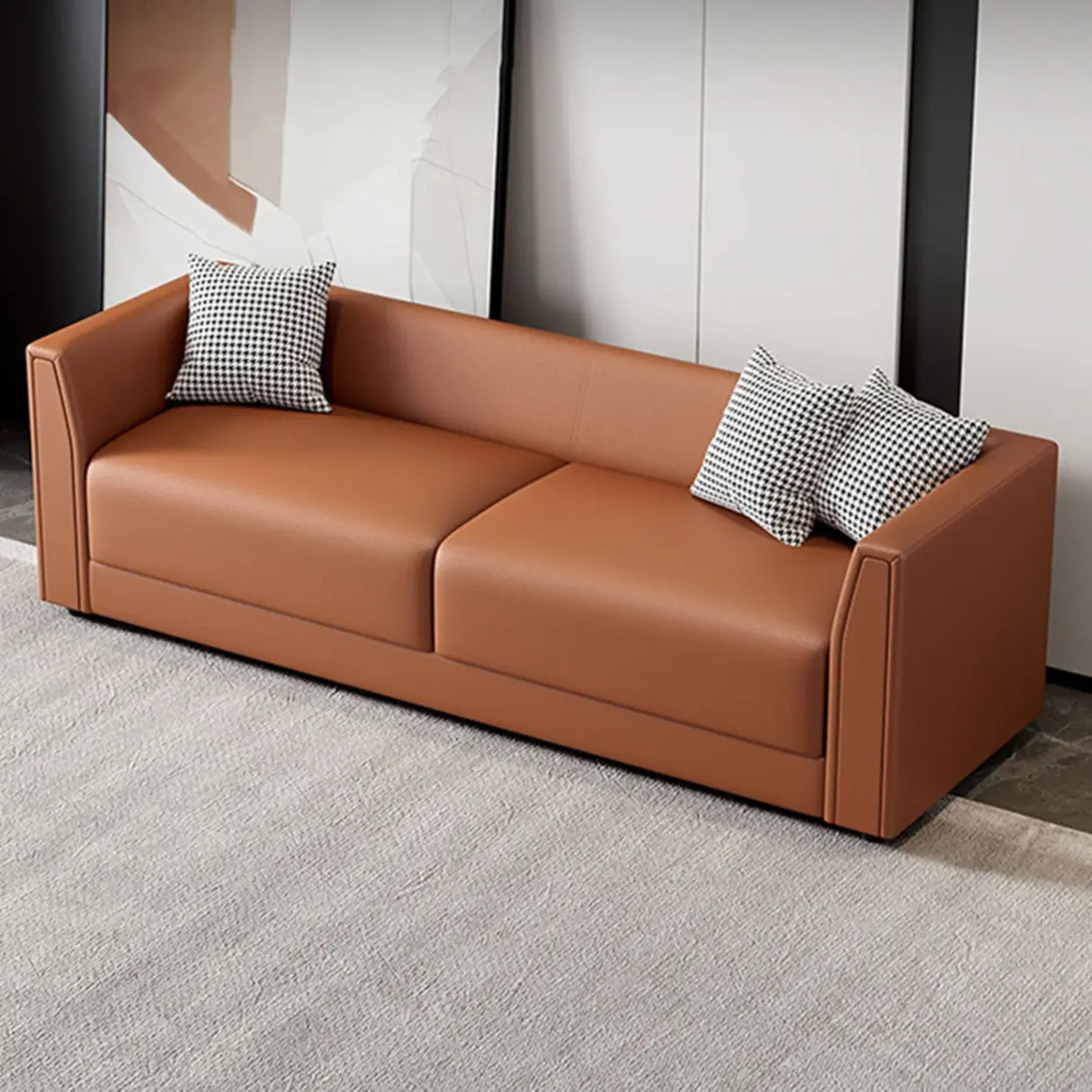 Water Resistant Flared Arm Cushion Back Pillow Sofa Image - 4