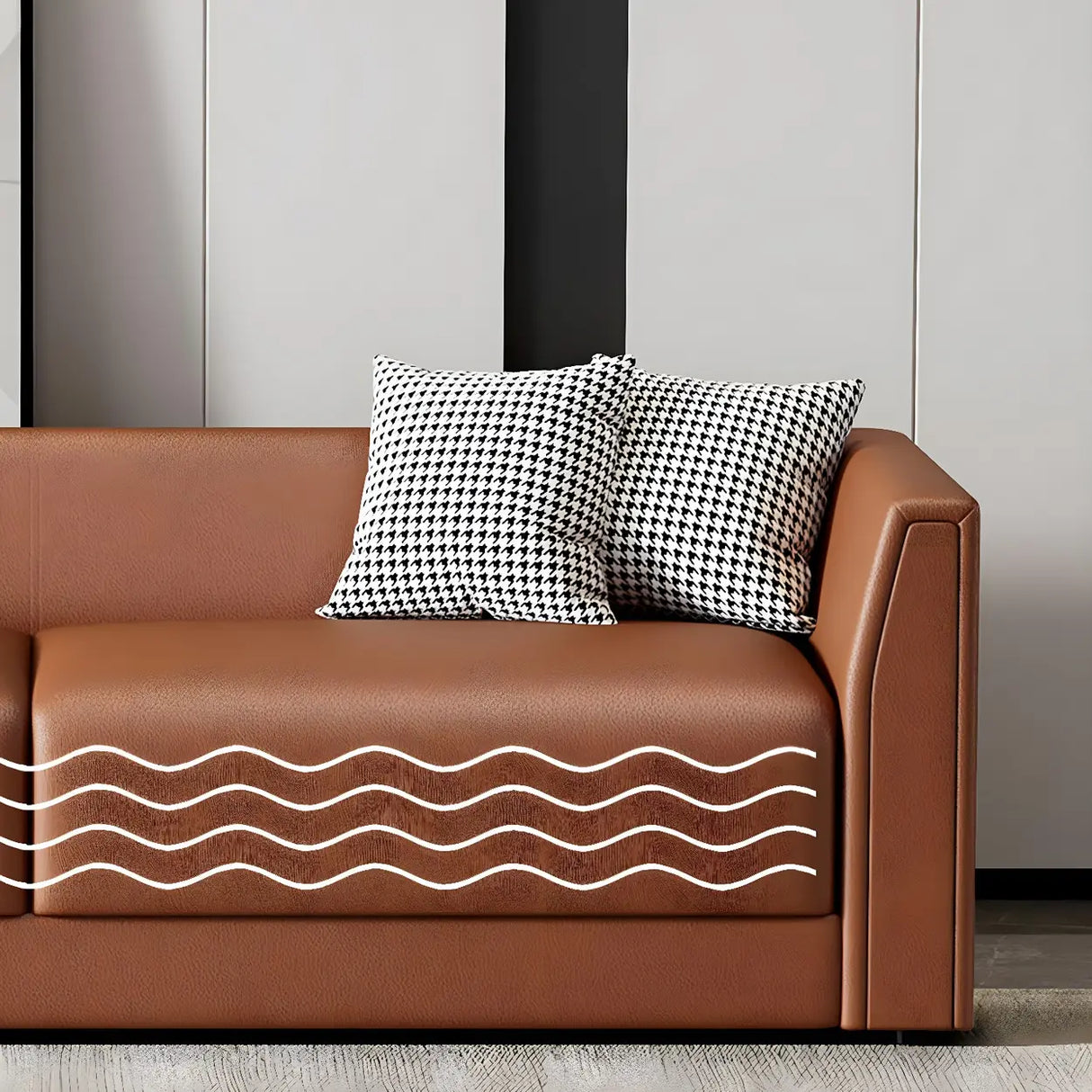 Water Resistant Flared Arm Cushion Back Pillow Sofa Image - 6