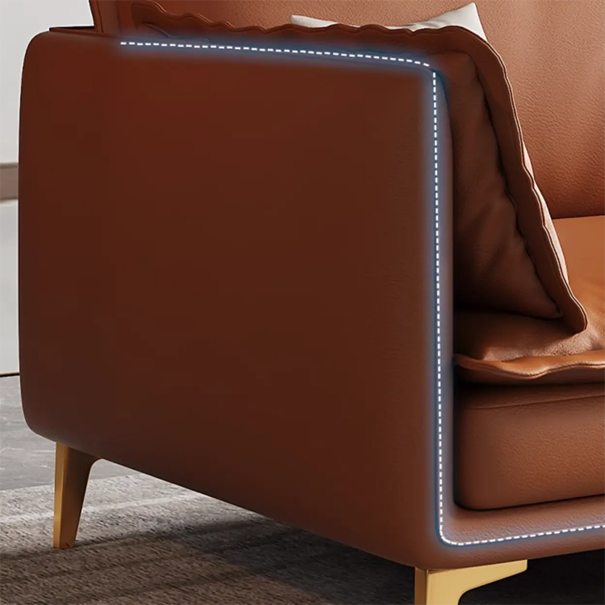 Water Resistant Silicone Rubber Square Arm Sofa Image - 11