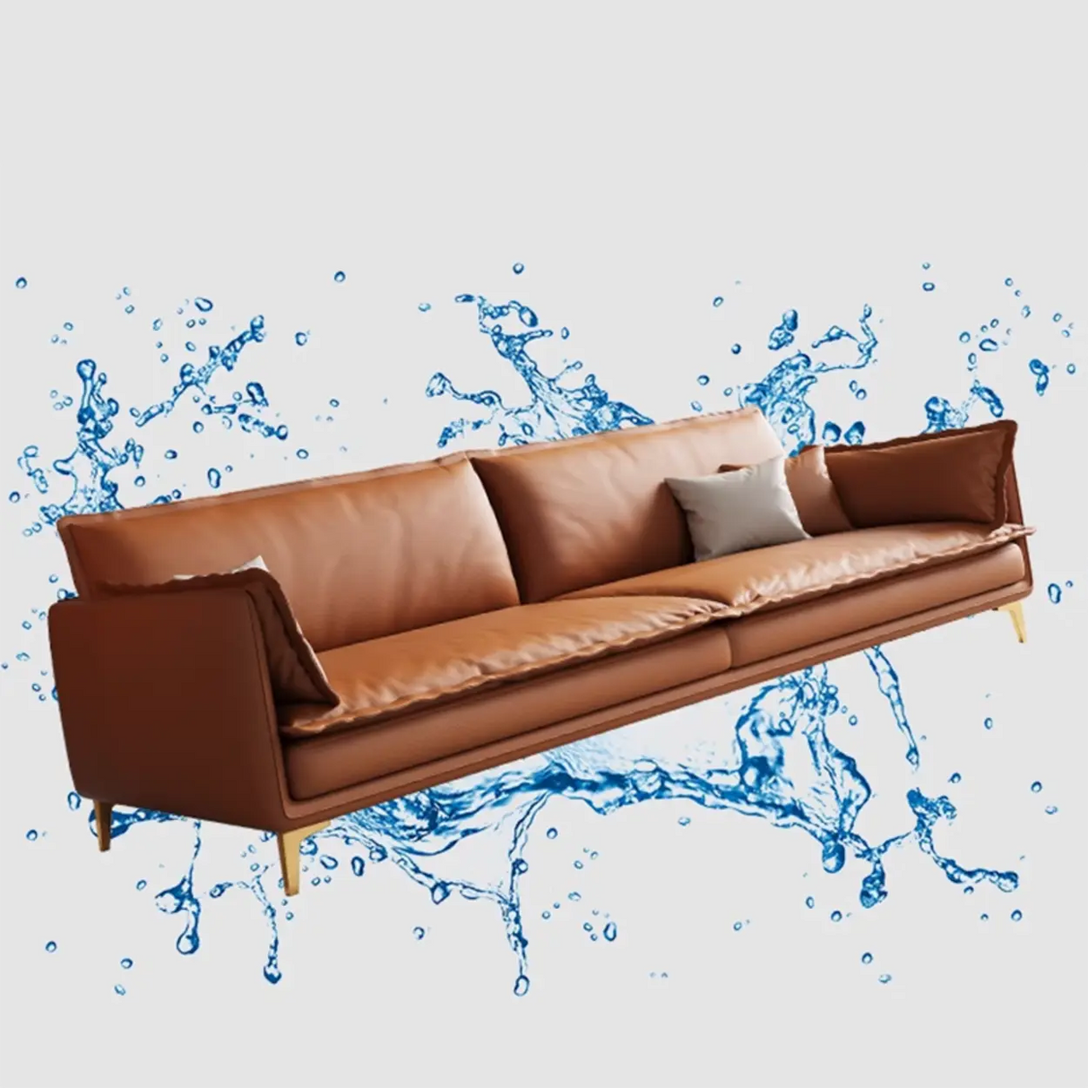 Water Resistant Silicone Rubber Square Arm Sofa Image - 13
