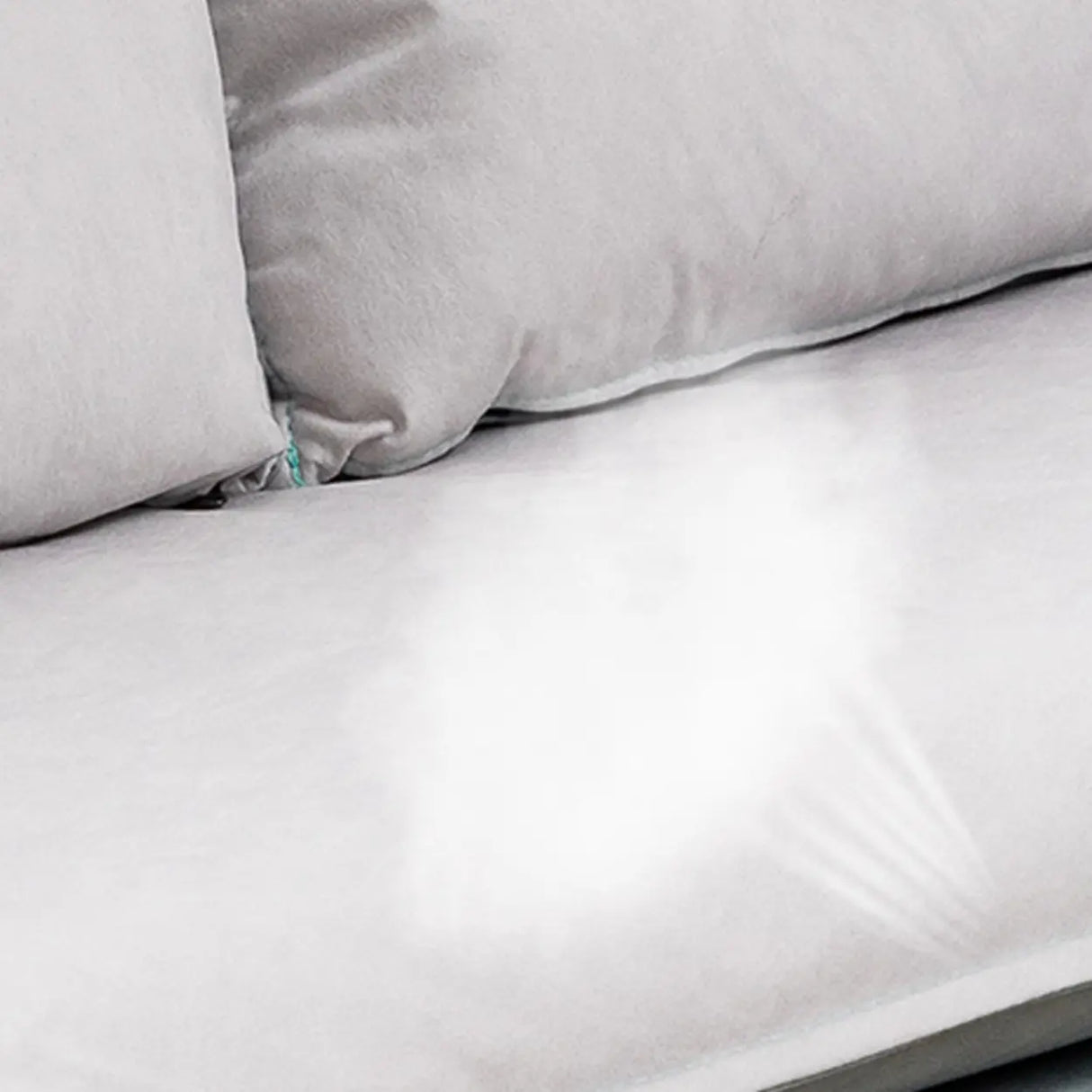 Water Resistant Tech Cloth Square Arm Black Leg Sofa Image - 16