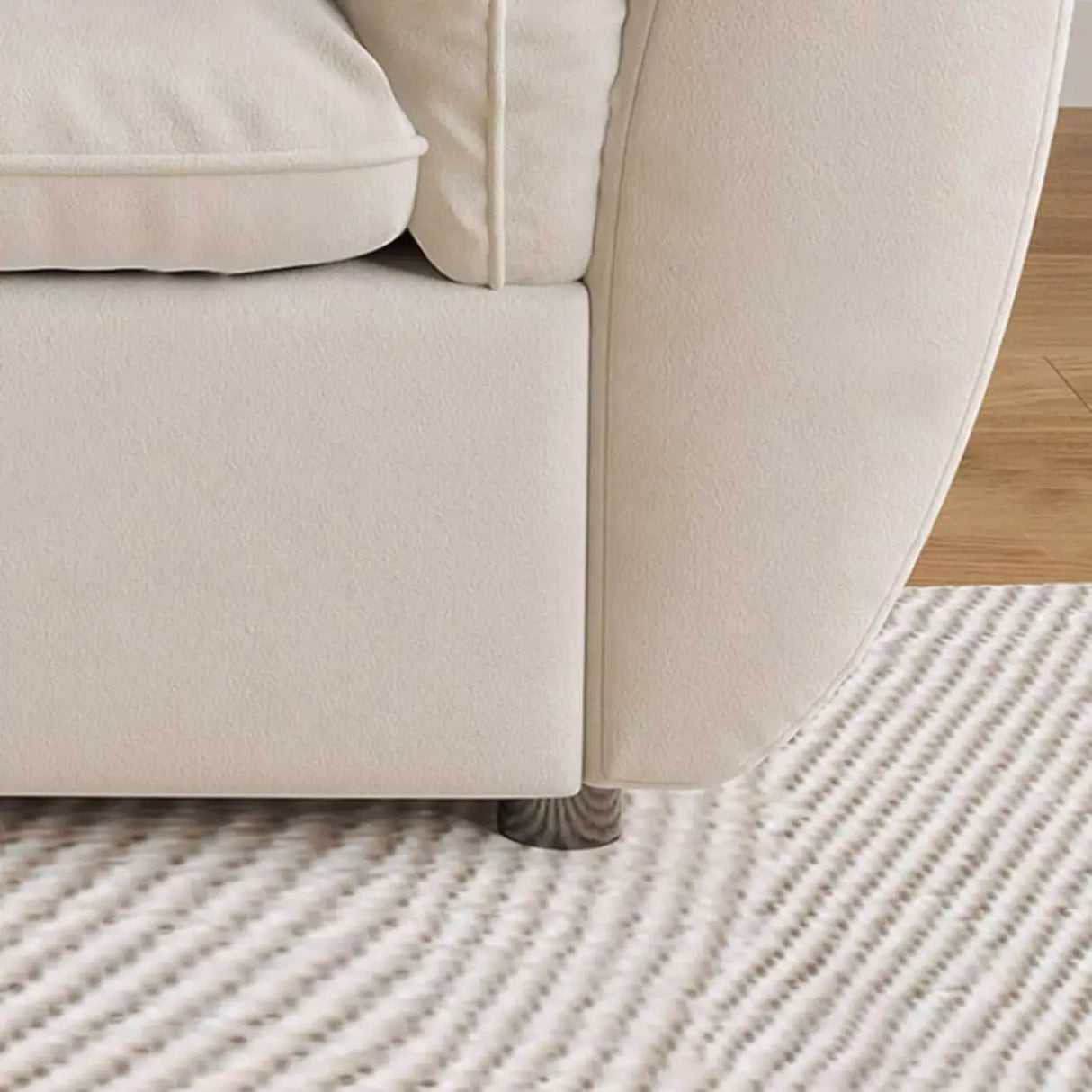 Water Resistant Tech Cloth Tufted Back Flared Arm Sofa Image - 12