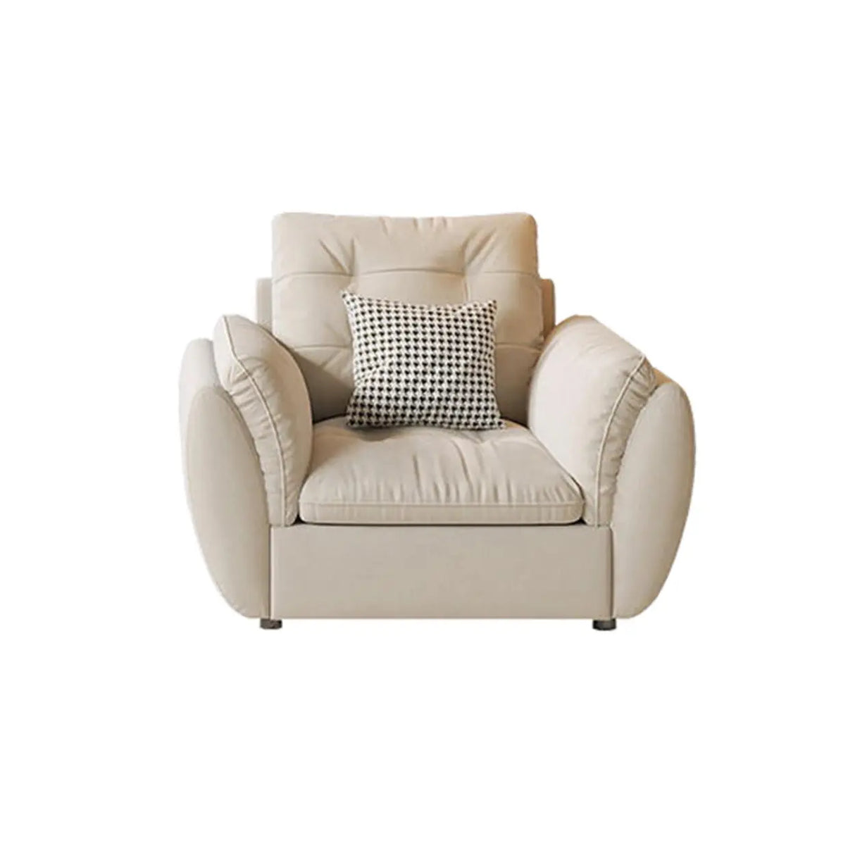 Water Resistant Tech Cloth Tufted Back Flared Arm Sofa Image - 9