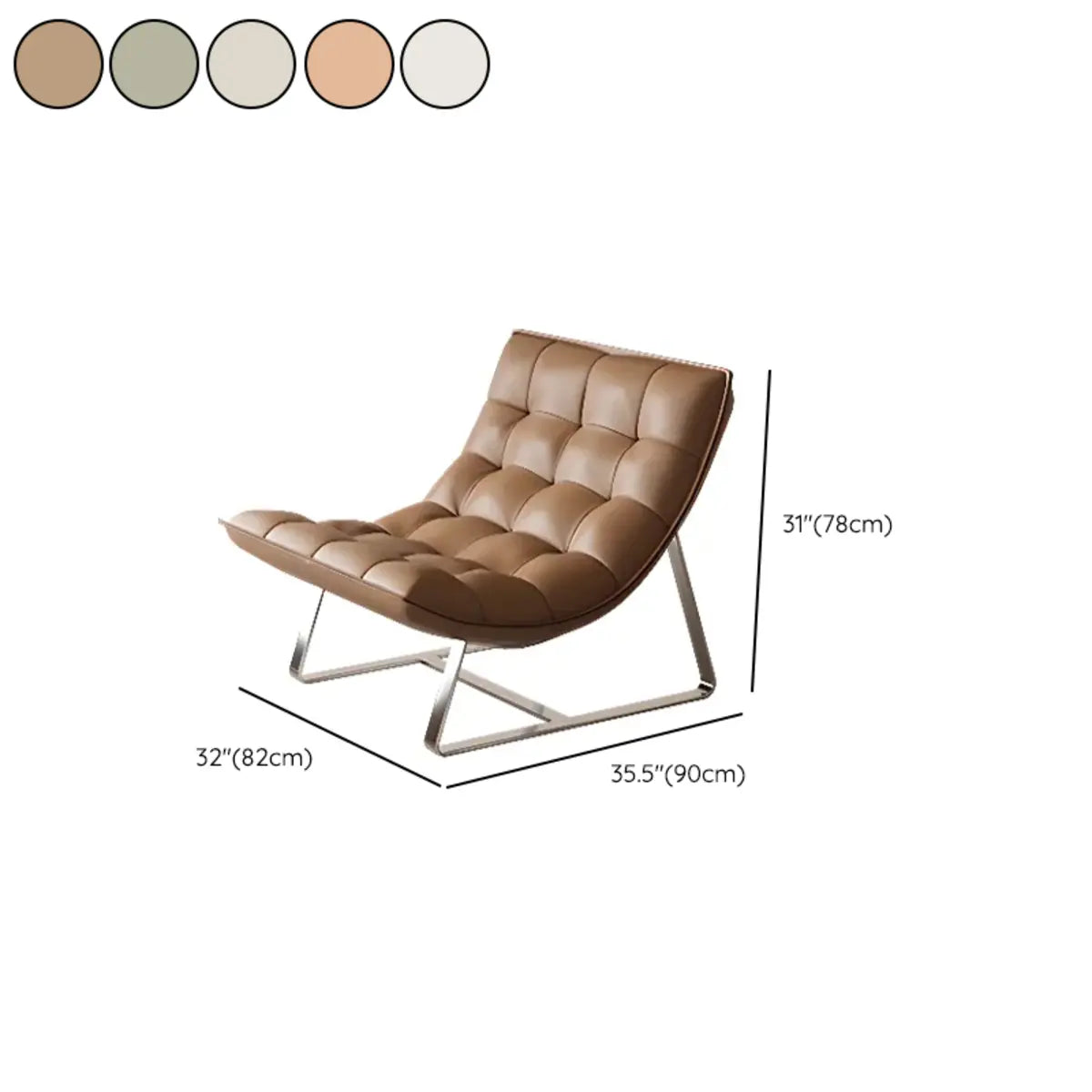 Water Resistant Tufted Back Accent Chair with Ottoman