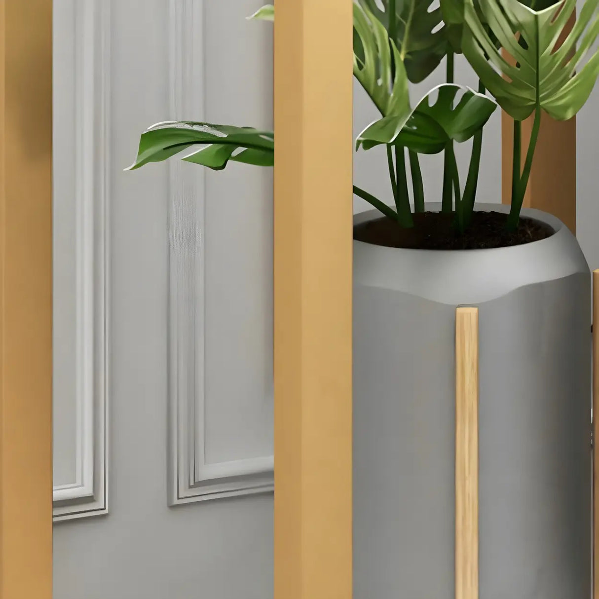 Waterproof 2 Tiers Rectangular Metal Home Decor Plant Stand Image - 12