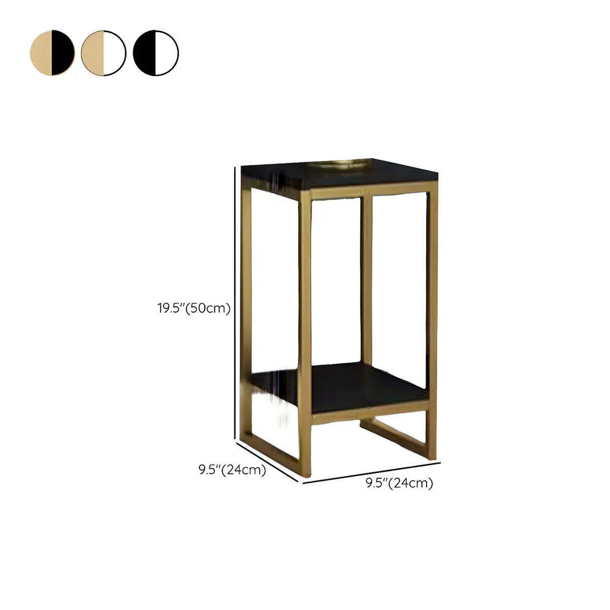 Waterproof 2 Tiers Rectangular Metal Home Decor Plant Stand Image - 42