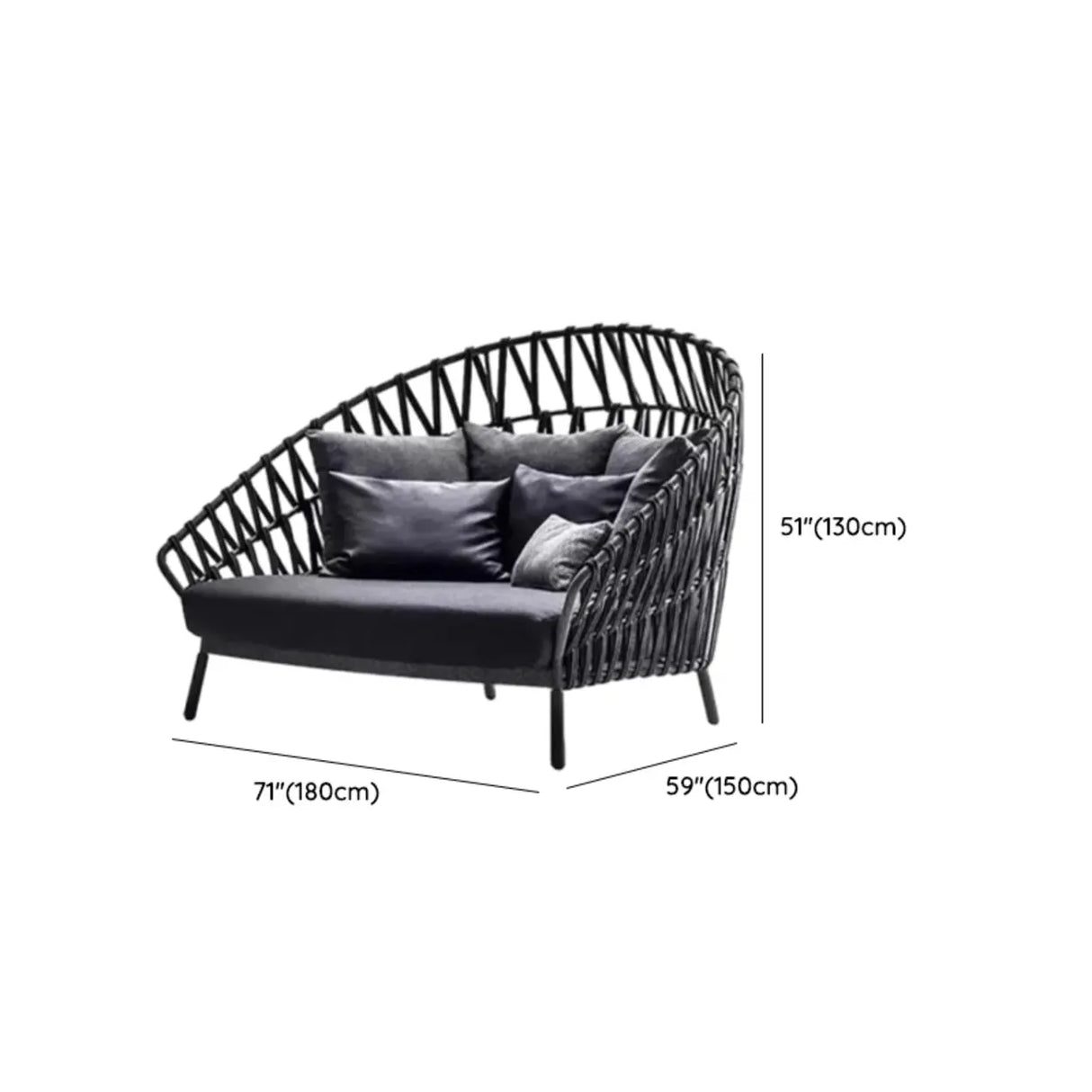 Waterproof Beige Outdoor Wicker Sectional Sofa Set Image - 13