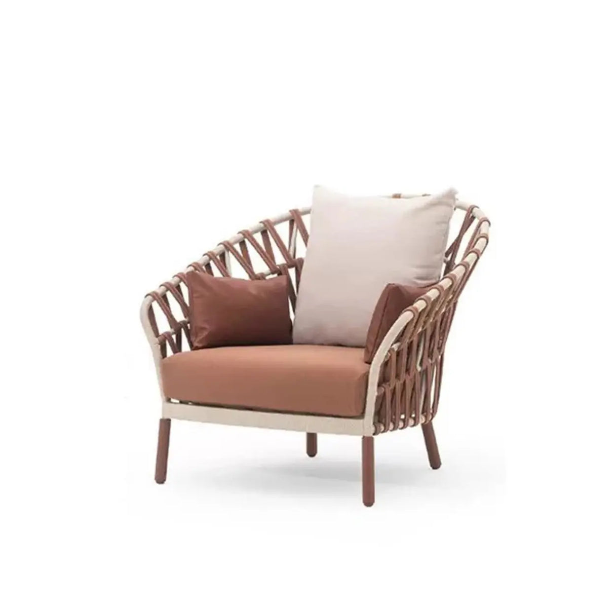 Waterproof Beige Outdoor Wicker Sectional Sofa Set Image - 2