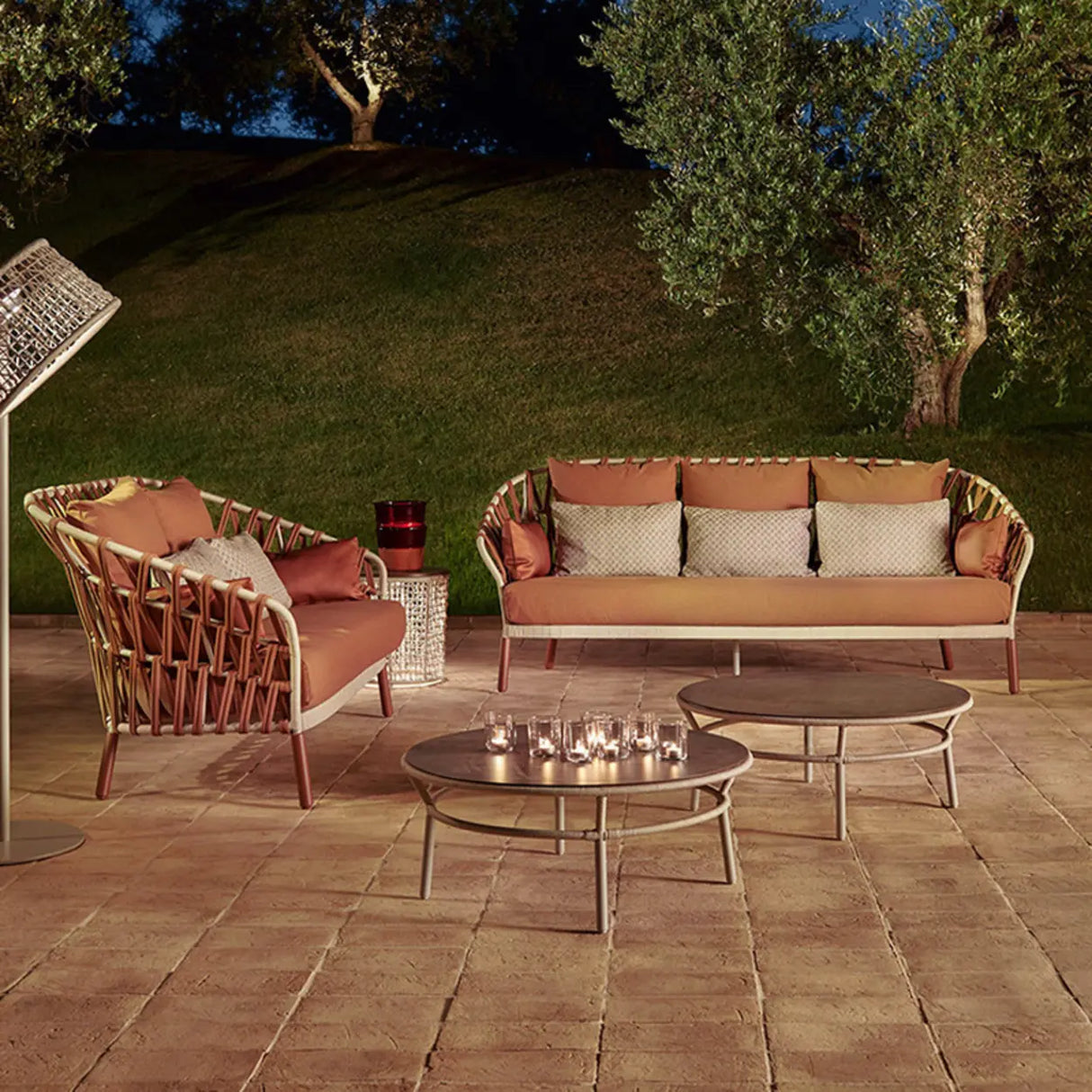 Waterproof Beige Outdoor Wicker Sectional Sofa Set Image - 6