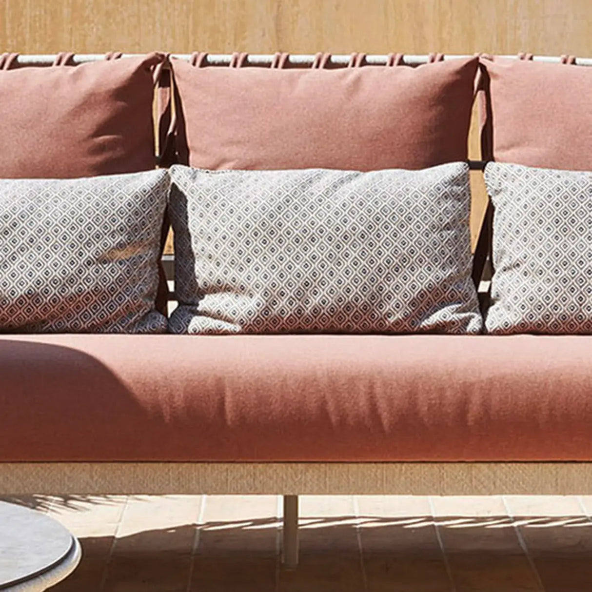 Waterproof Beige Outdoor Wicker Sectional Sofa Set Image - 9