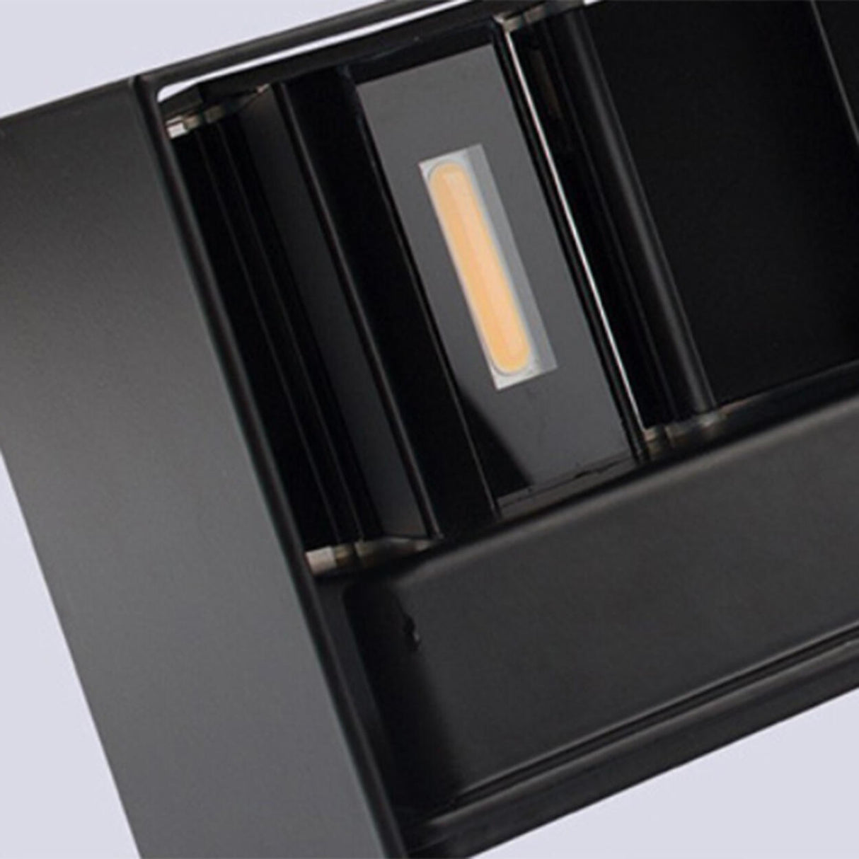 Waterproof Black Square Up Down Outdoor Wall Sconce Image - 11