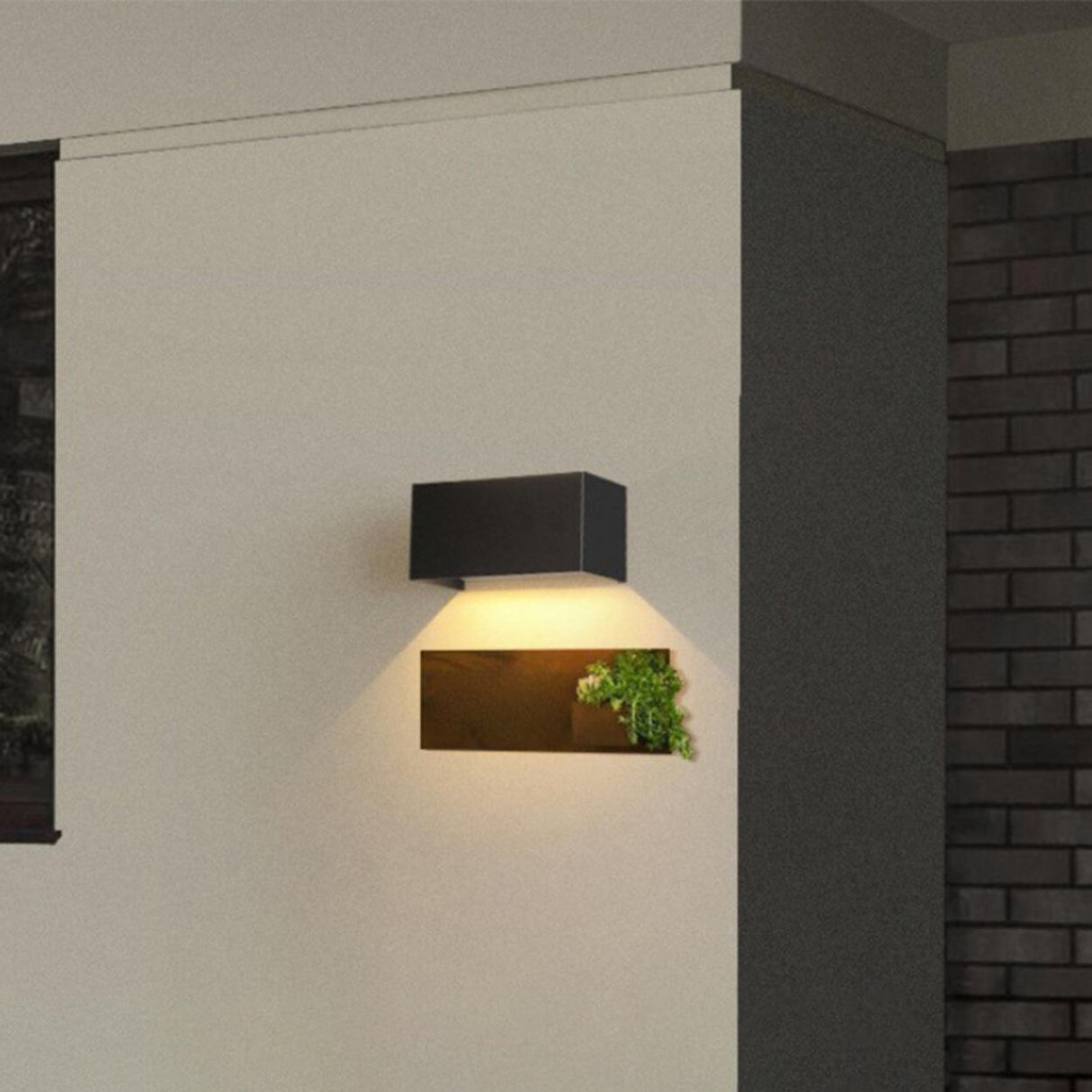Waterproof Black Square Up Down Outdoor Wall Sconce Image - 4