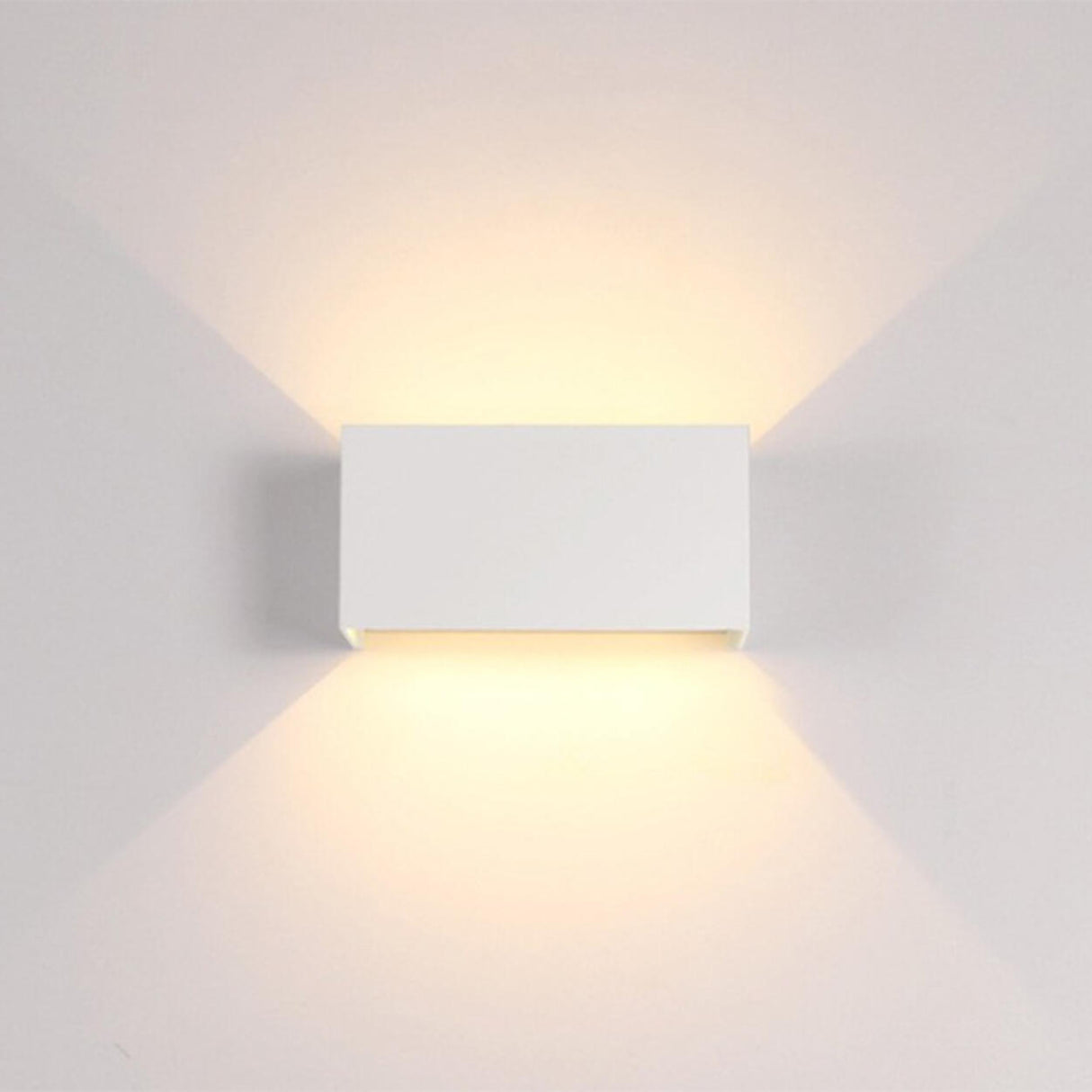 Waterproof Black Square Up Down Outdoor Wall Sconce Image - 8