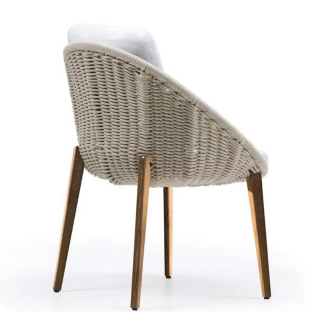 Waterproof Curved Wicker Beige Cushions Patio Sofa Set Image - 8